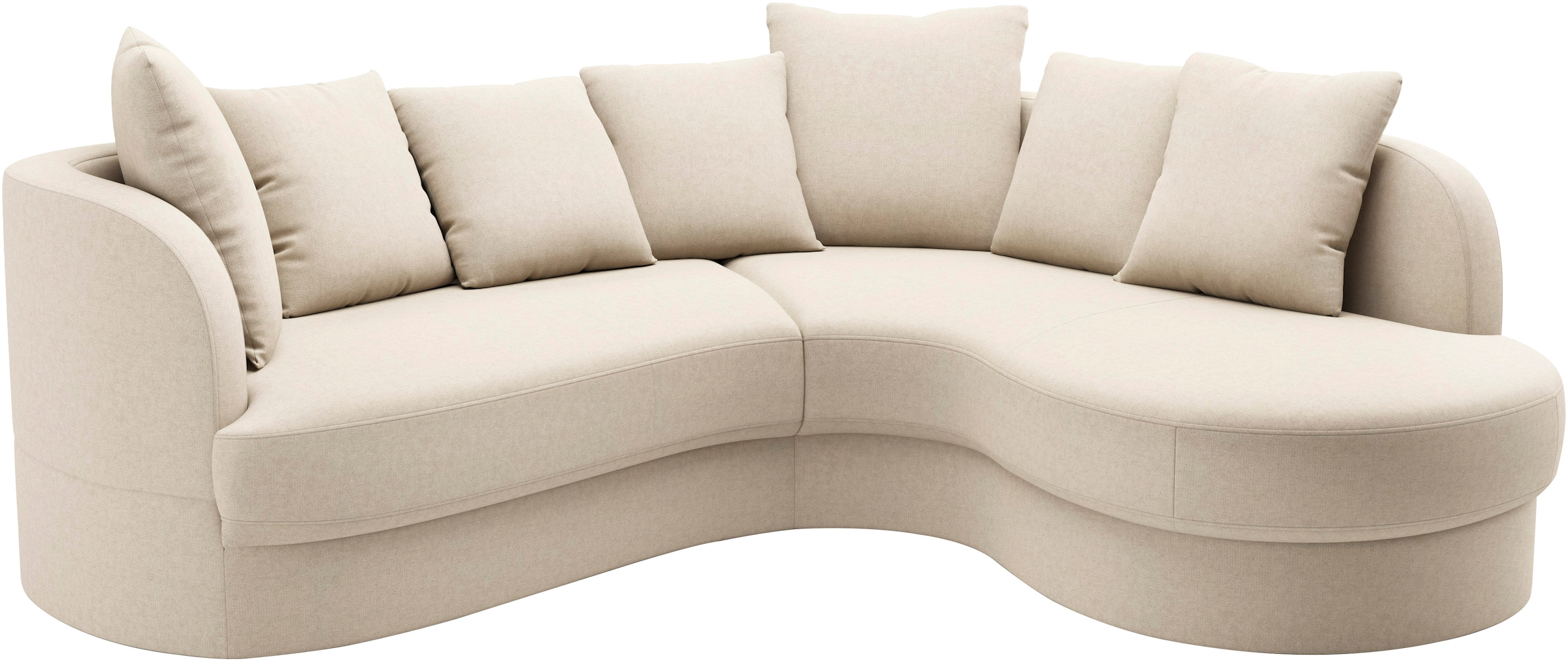 sit&more Ecksofa »Samba L-Form« moderne organische Form, inkl. 7 loser Rückenkissen