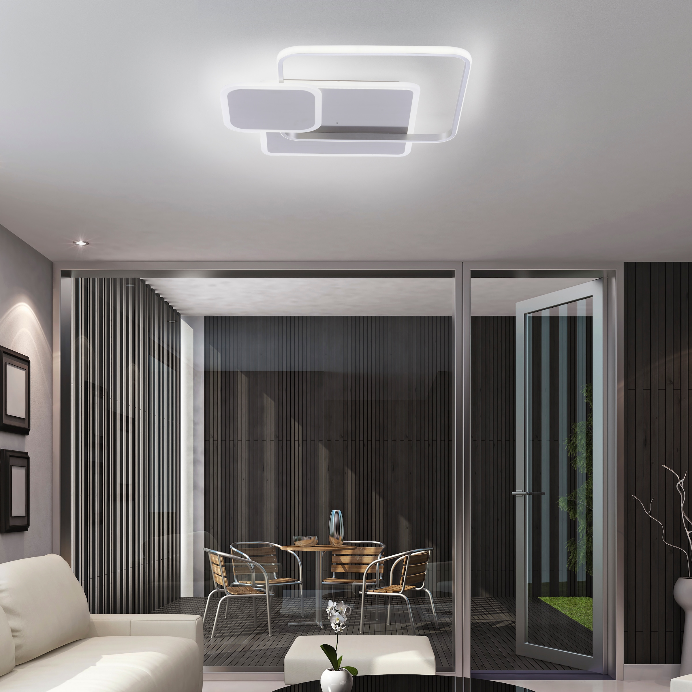 Paul Neuhaus LED Deckenleuchte »EMILIO«, 1 flammig, Leuchtmittel LED-Board | LED fest integriert, Fernbedienung, Infrarot inkl.