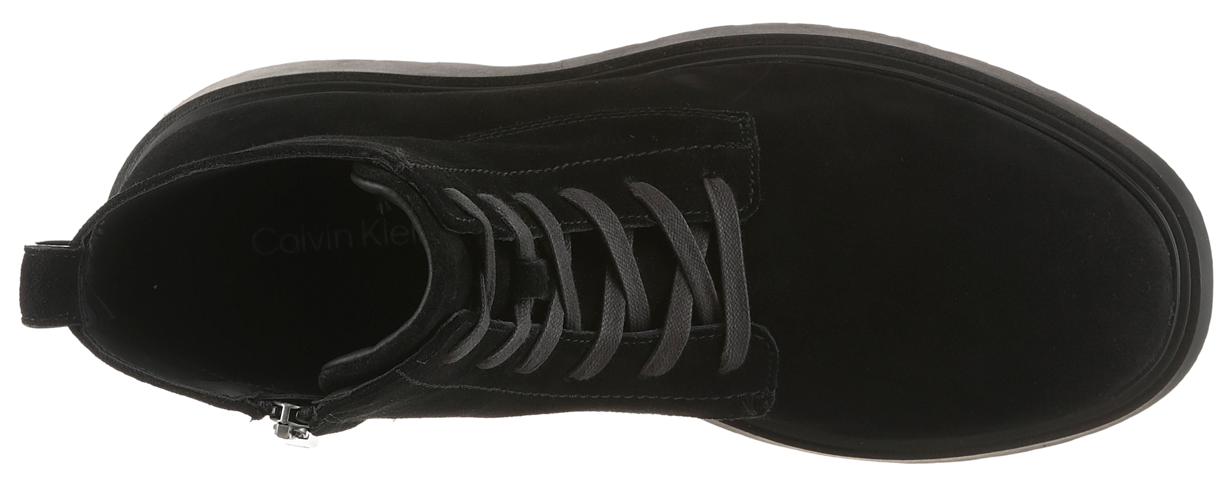Calvin Klein Jeans Schnürboots »COMBAT ESS LACE UP ZIP BOOT SU«, Schnürstiefelette, Boots mit Anziehlasche