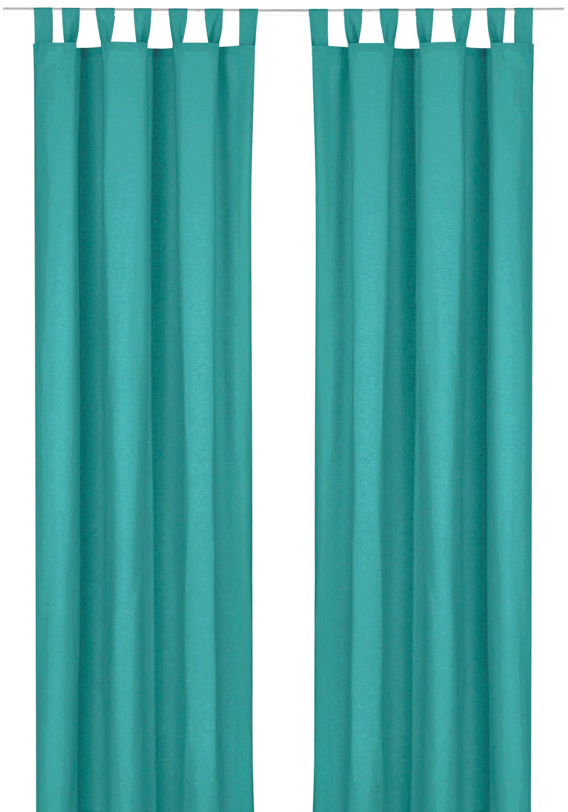 Weckbrodt Vorhang »Sento« Schlaufen 1 Stk. tlg. Baumwolle, blickdicht, matte Struktur, unifarben, Gardine, Store in blau