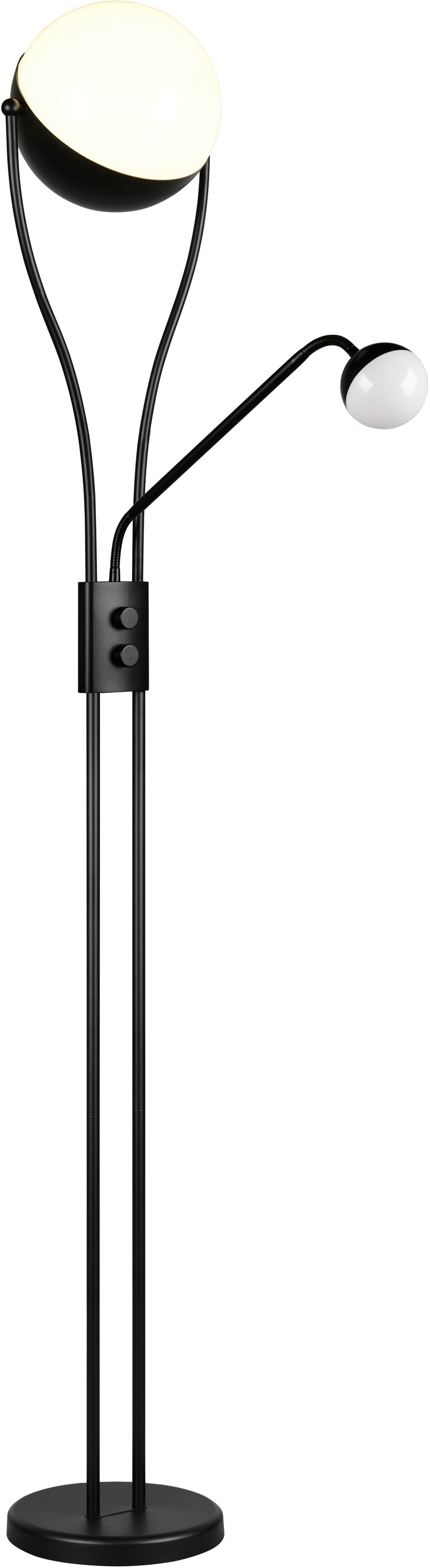 TRIO Leuchten LED Stehlampe »CHRIS, LED Stehleuchte, mit Lesearm, Drehdimmer« LED-Board 1 Stk. Warmweiß flexibles Leselicht getrennt schalten + dimmen, warmweißes Licht 3000K