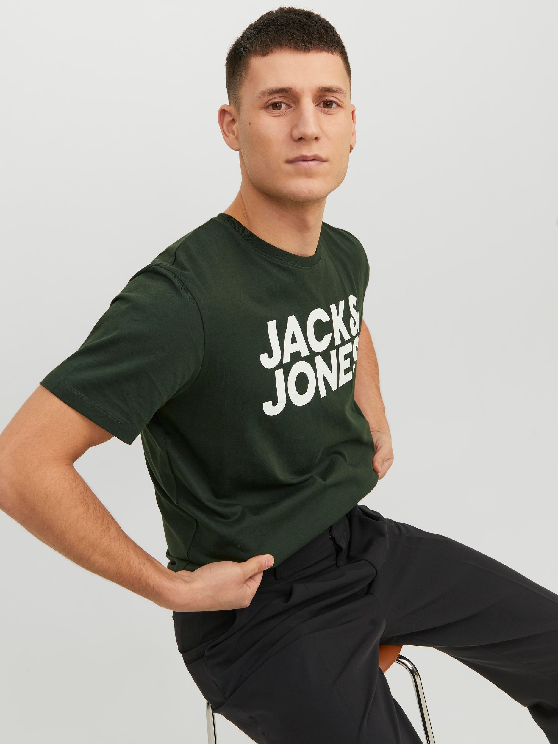 Jack & Jones Rundhalsshirt »JJECORP LOGO TEE SS«, mit Logo Print