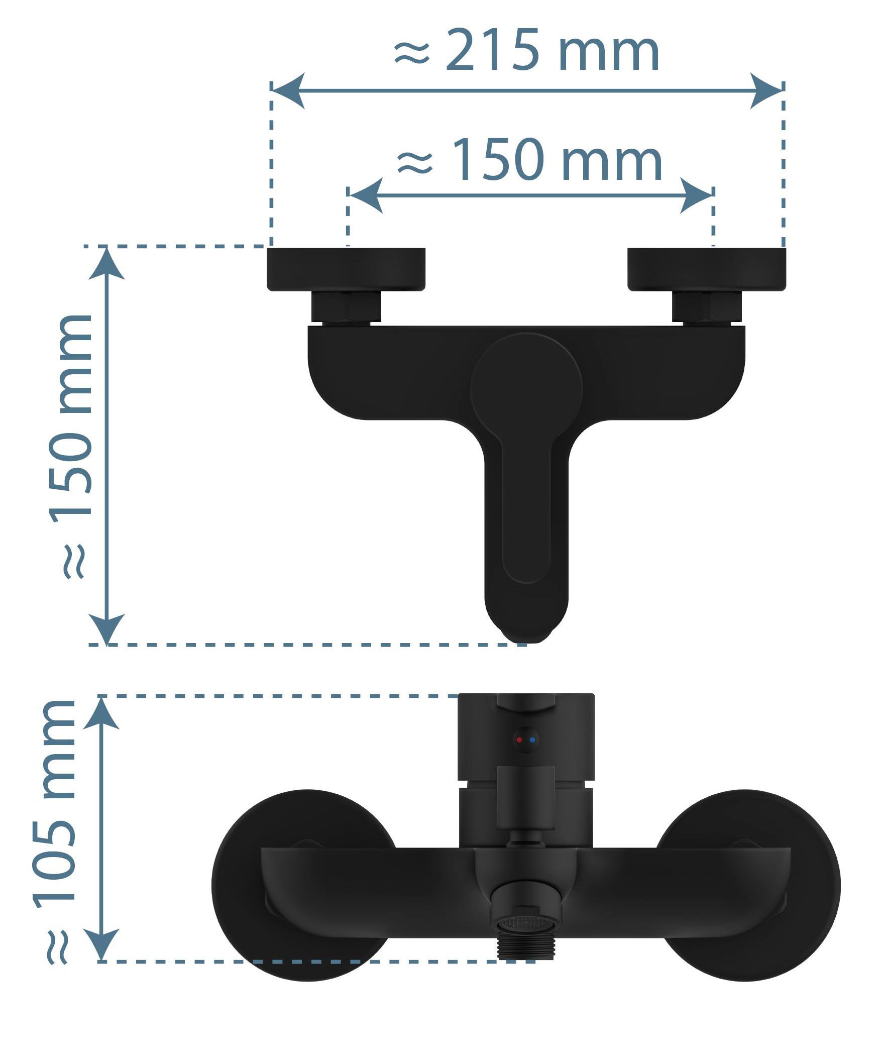 Schütte Badarmatur »3-teilige Serie DENVER« Set,  geräuscharm, Marken-Mischdüse