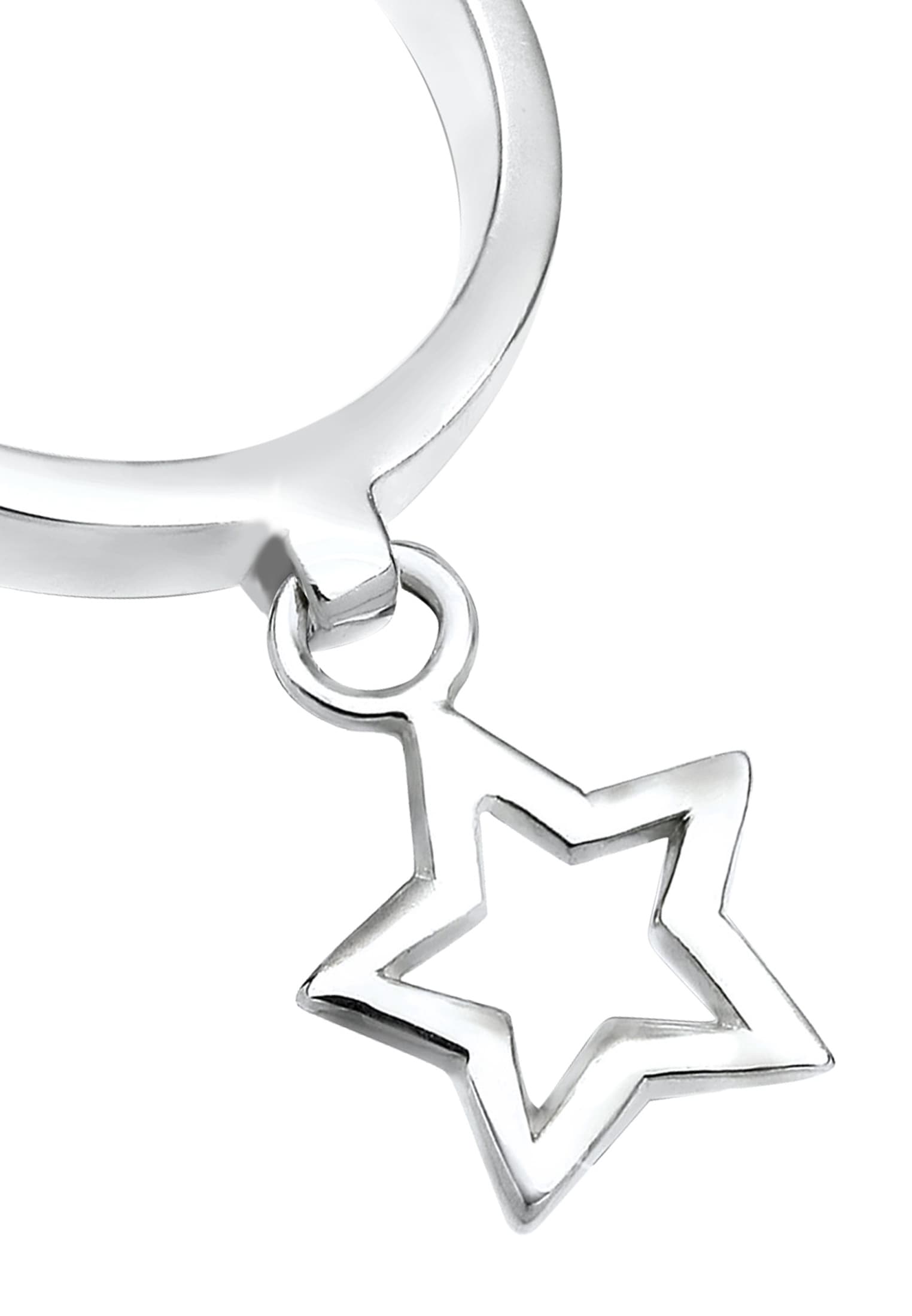 Elli Fingerring »Ring Bandring Stapelring Stern Anhänger 925 Silber«