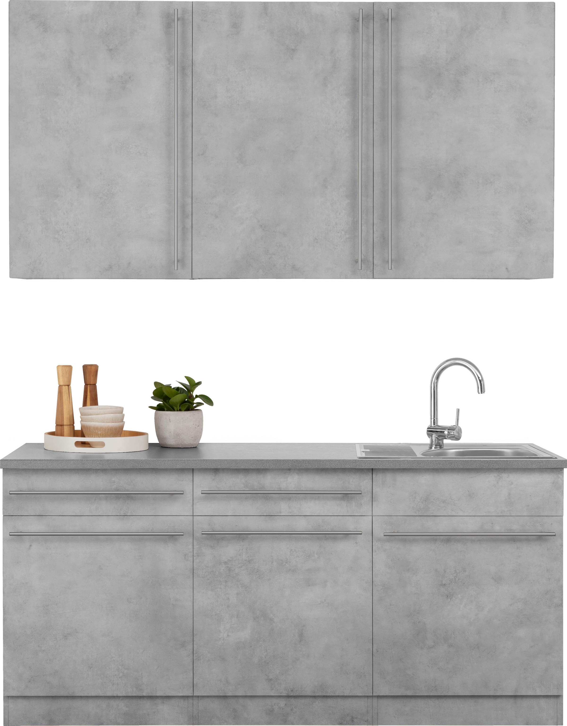 wiho Küchen Küche »Chicago« inklusive Spüle, Breite 180 cm