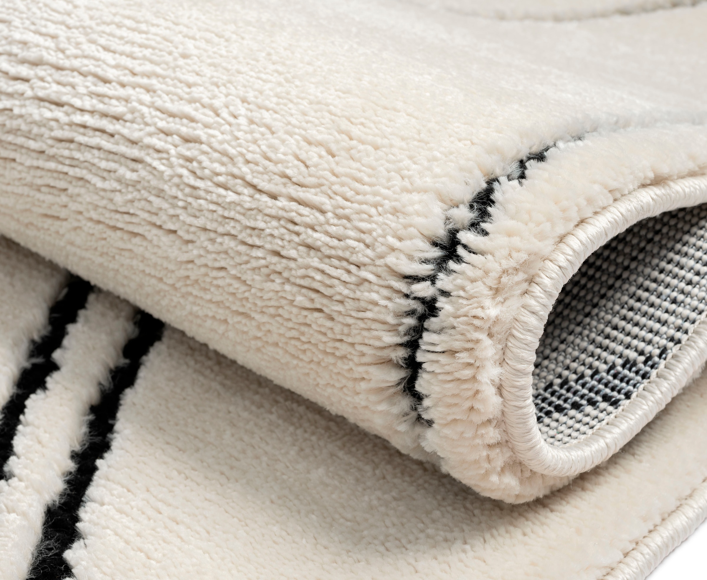 Myflair Möbel & Accessoires Hochflor-Teppich »Moroccan Drawline, LAGERRÄUMUNG!« rechteckig 24 mm Höhe modern, marokkanisches Design, flauschig weich durch Hochflor