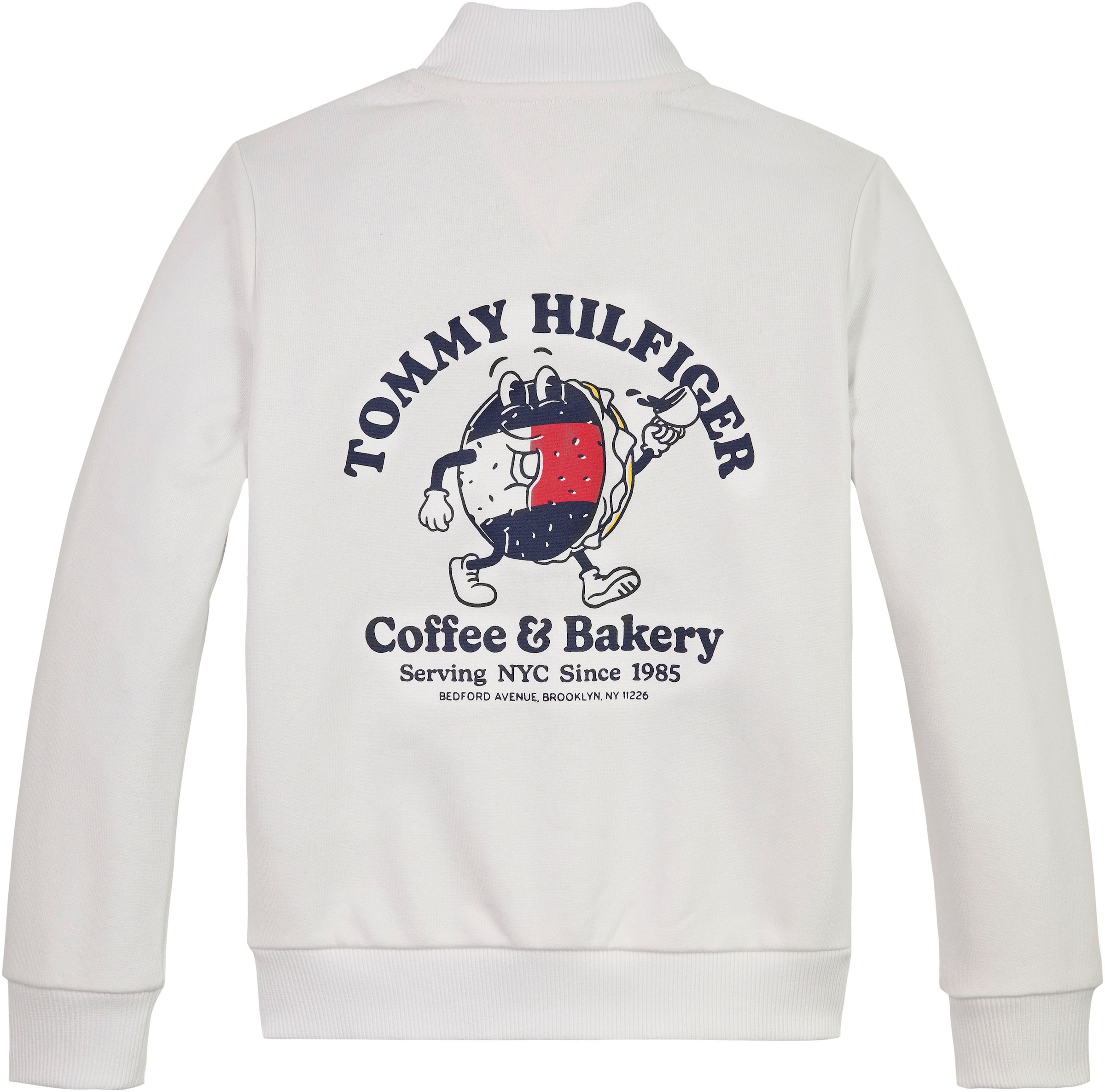 Tommy Hilfiger Sweatshirt »TOMMY BAGELS FULL ZIP SWEATSHIRT«, mit großem Print auf der Rückseite
