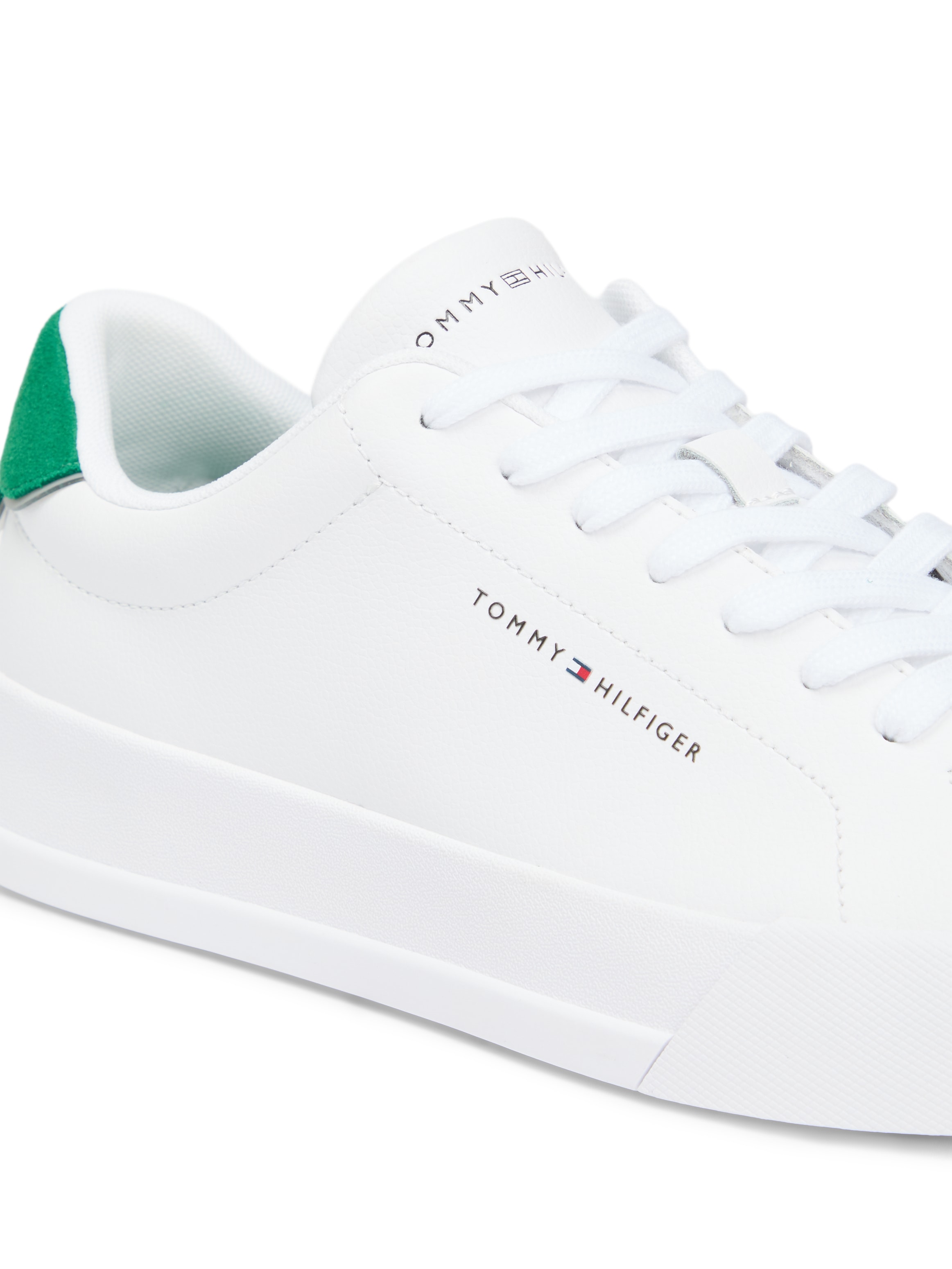 Tommy Hilfiger Sneaker »TH COURT LTH DETAIL ESS«  , Freizeitschuh, Halbschuh, Schnürschuh mit seitlichem Logoschriftzug