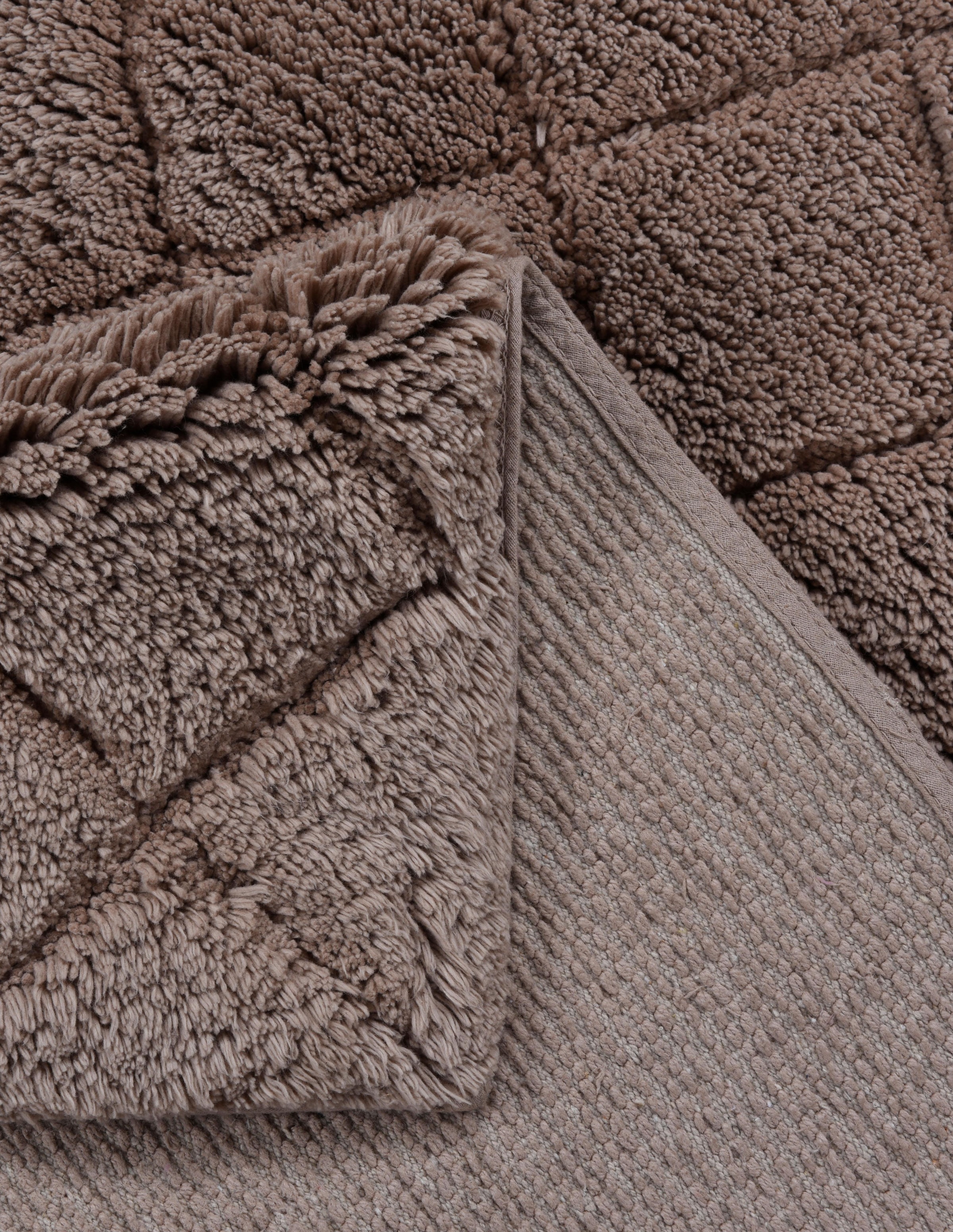 TOM TAILOR HOME Badematte »Cotton Diamond«, rutschhemmend beschichtet, fußbodenheizungsgeeignet-strapazierfähig, Uni Farben, Pastell Farben, Rauten, reine Baumwolle, weich & kuschelig