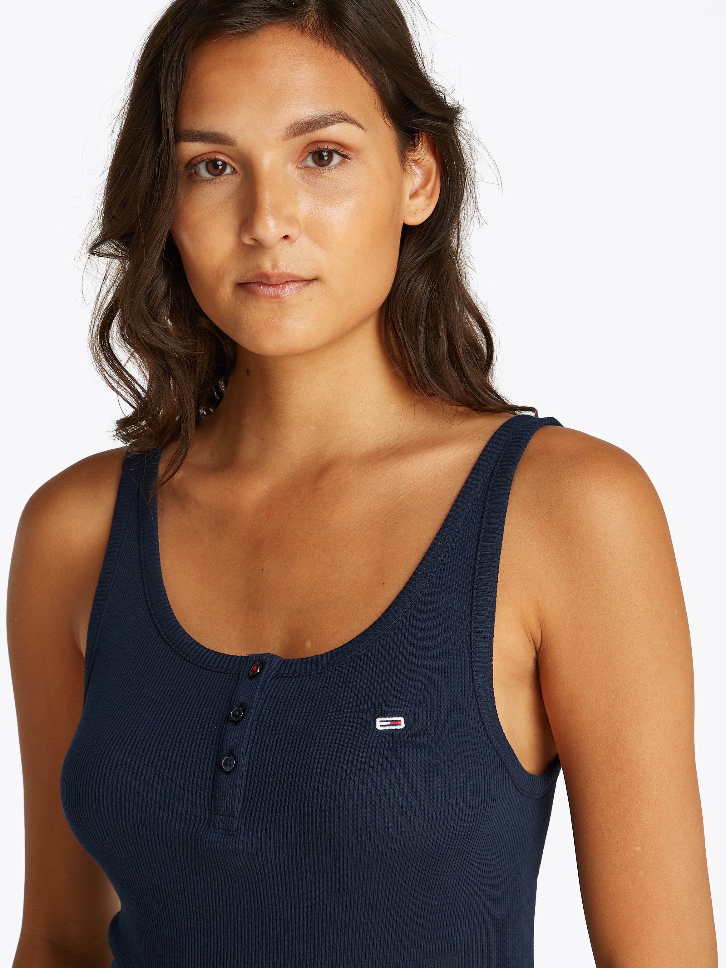 Tommy Jeans Jerseykleid »TJW BUTTON TANK DRESS«, mit Knopf