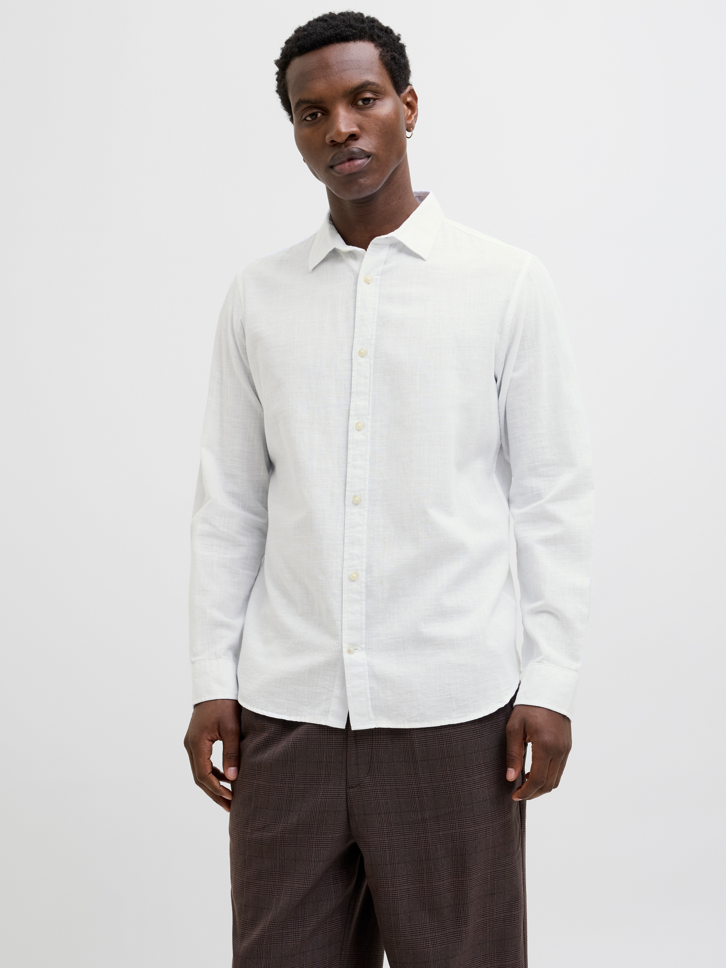 Jack & Jones Langarmhemd »JJESUMMER SHIRT LS SN« mit Hemdkragen