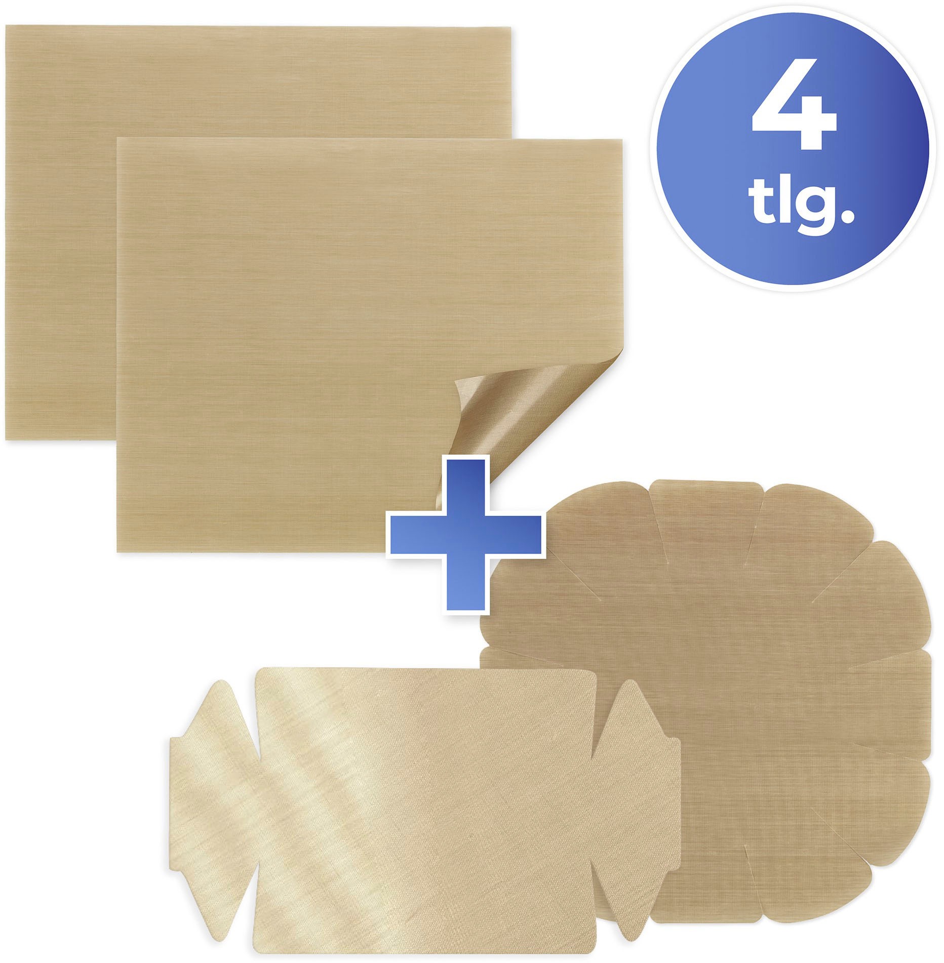 Maximex Backmatte, (Set, 4 tlg.), mit 2 Dauerbackfolien und 2 Backform-Zuschnitten