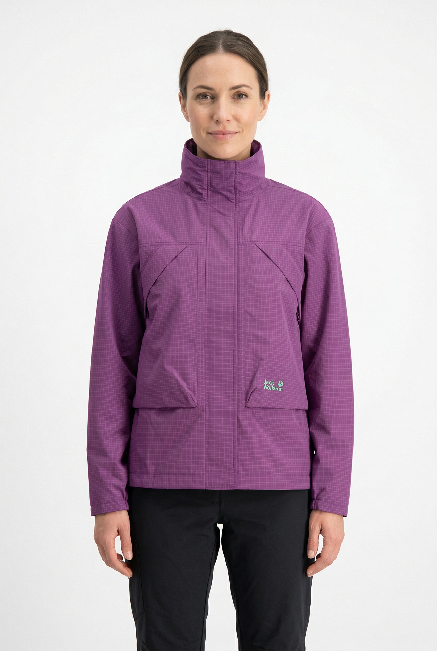Jack Wolfskin Funktionsjacke »FIND THE WILD JKT W« winddicht, atmungsaktiv, Übergangsjacke, hoher Stehkragen