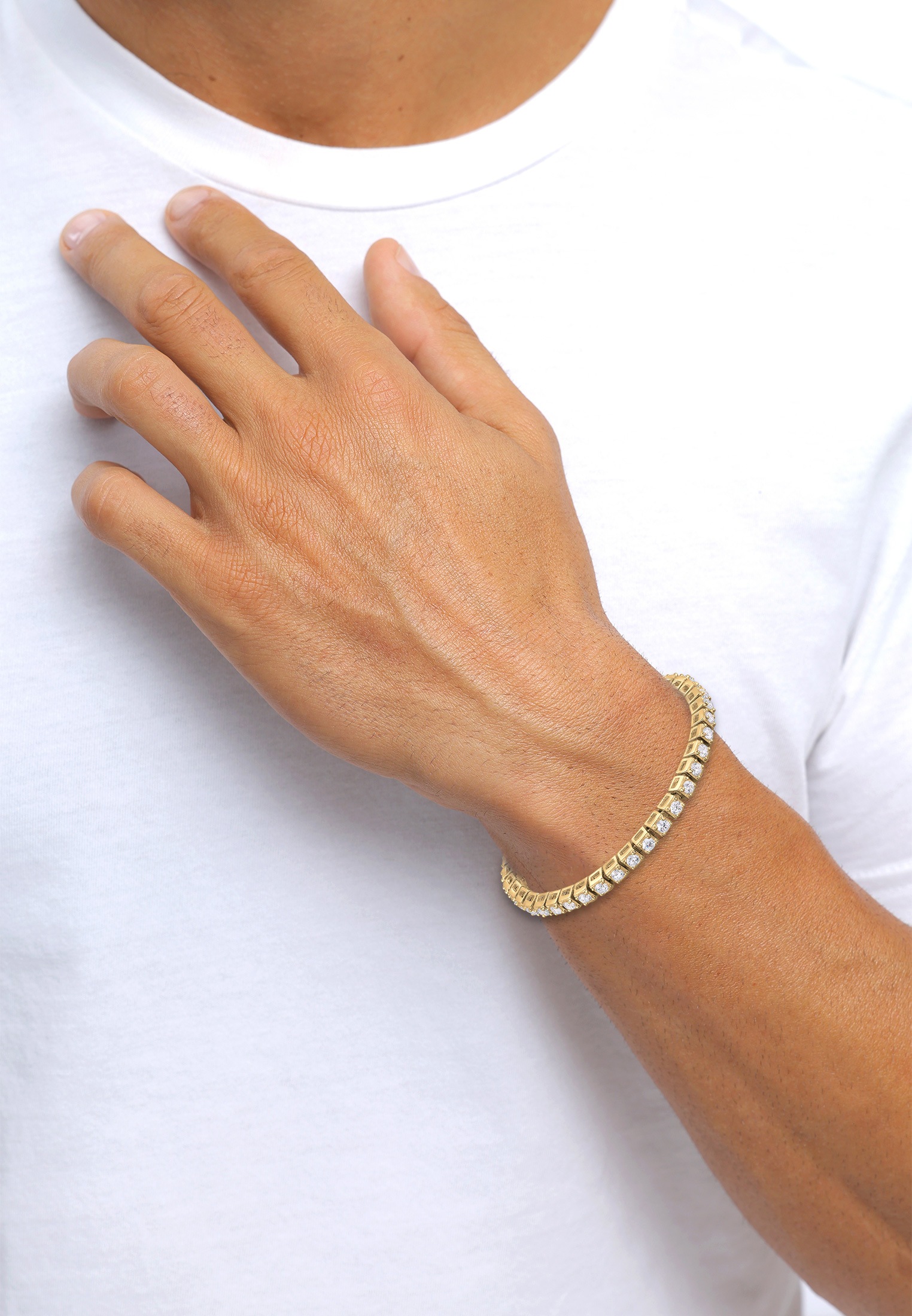 Kuzzoi Armreif »Armband Tennisarmband Zirkonia Weiß 925 Sterling Silber«