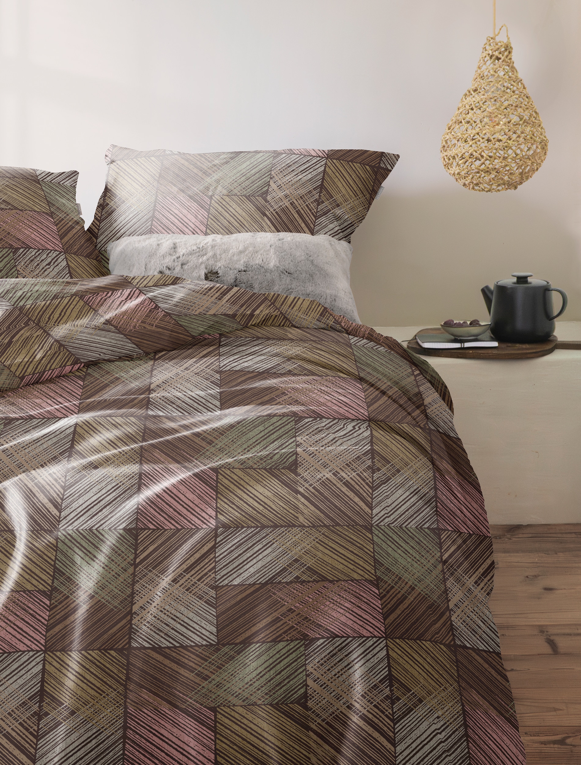 Irisette Bettwäsche »Wave 8780« 2 Mako-Satin, anschmiegsam und atmungsaktiv, Ganzjahresqualität