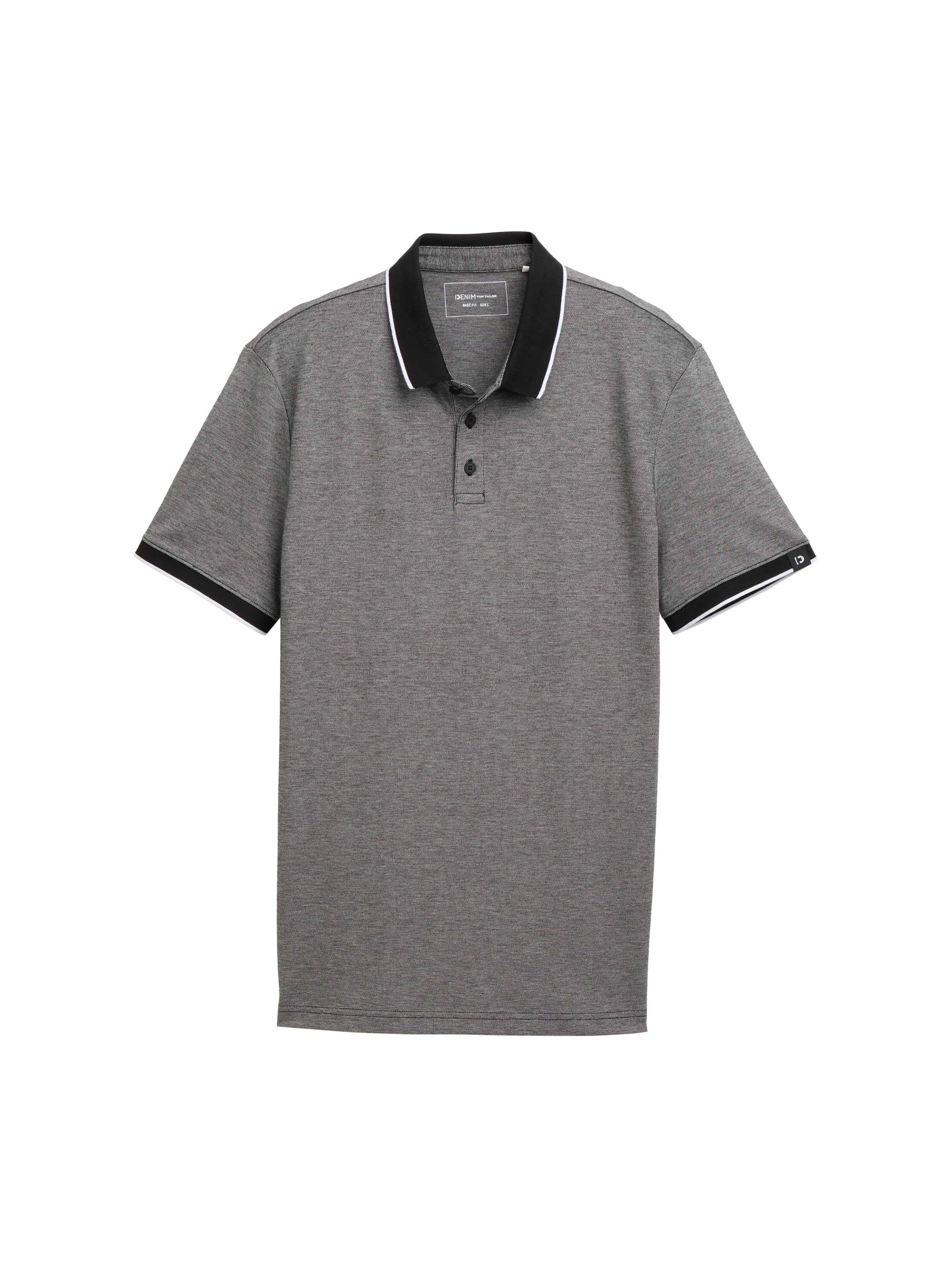 TOM TAILOR Denim Poloshirt, mit Kontrastdetails
