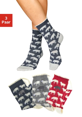 Sympatico Socken, (3 Paar), mit feinem Muschelabschluss kaufen