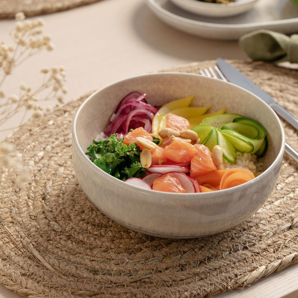 like. by Villeroy & Boch Schale »Poke Schalen Perlemor Sand ø 18 cm 4er Set beige« 4 Spülmaschinengeeignet, Mikrowellengeeignet