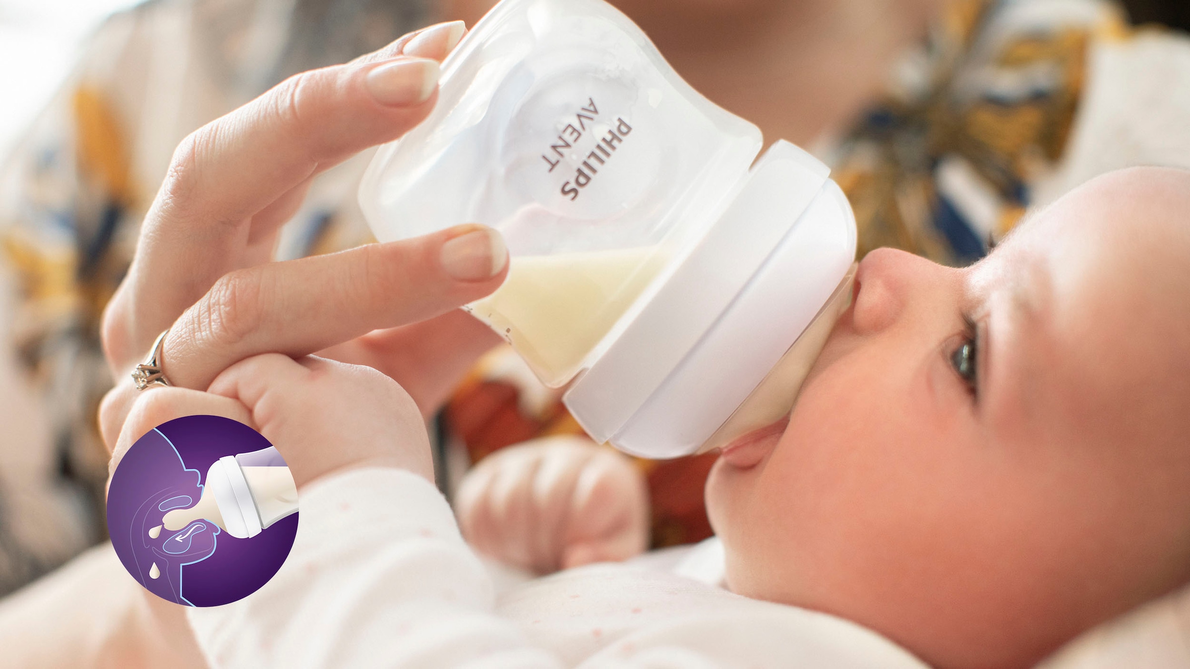 Philips AVENT Flaschensauger »Natural Response SCY964/02«, 2 Stück mit Anti-colic-Ventil, ab dem 3. Monat