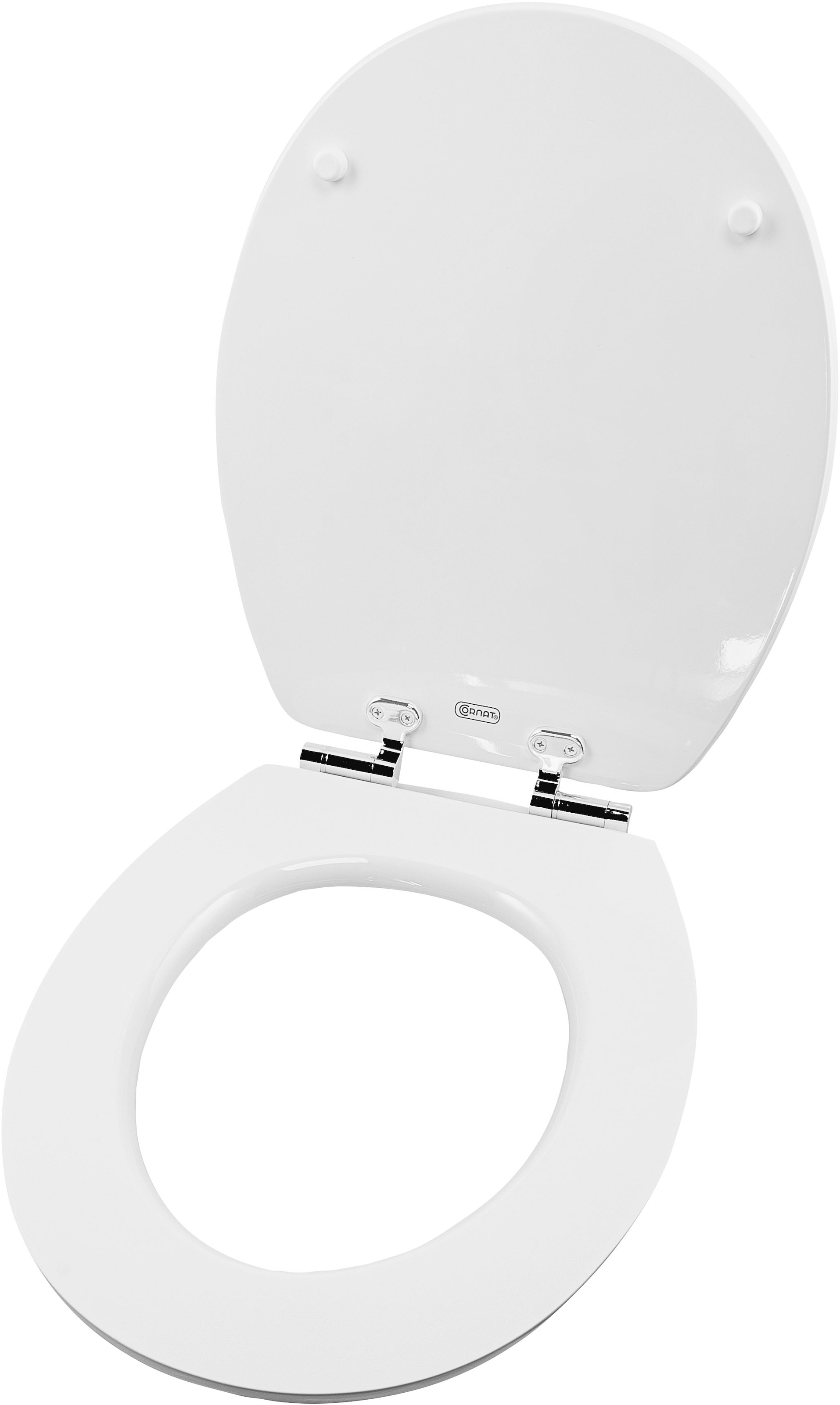 CORNAT WC-Sitz »Ansprechendes Design - Hochwertiger Holzkern - Absenkautomatik«, Schnellbefestigung - Komfortables Sitzgefühl / Toilettensitz