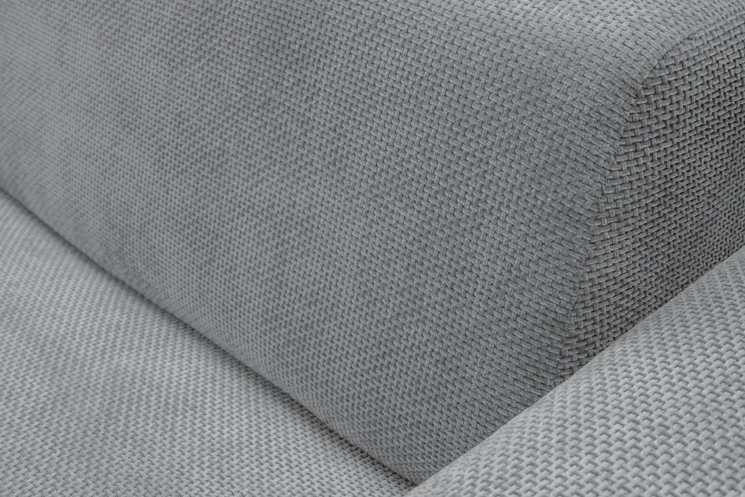 WERK2 Ecksofa »Zeus-M, tolles Sofa mit schönen Details, L-Form«, Curvy Trend Garnitur, urbane Optik, komfortable Wellenunterfederung