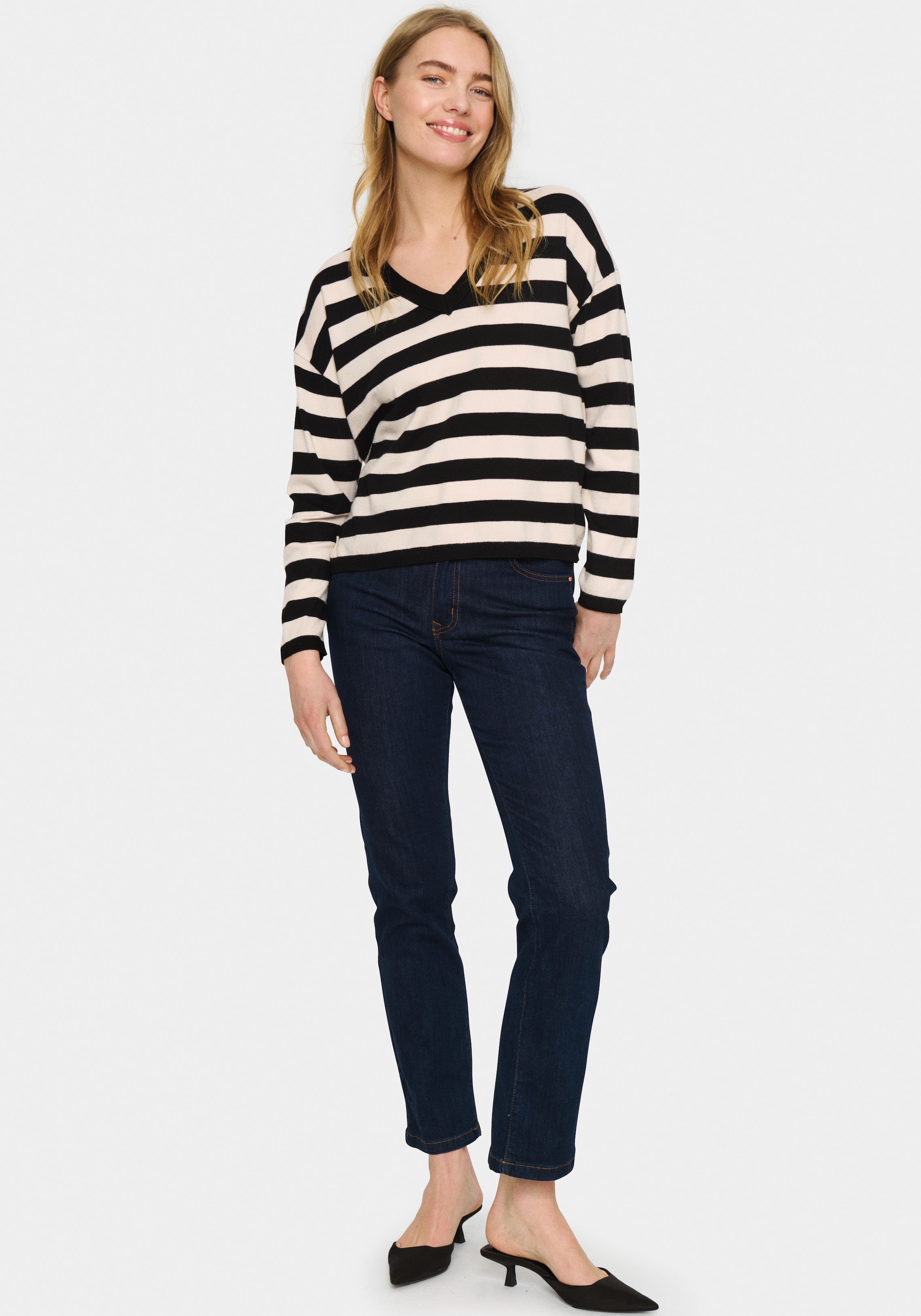 Saint Tropez Strickpullover »FikamSZ V-Neck«