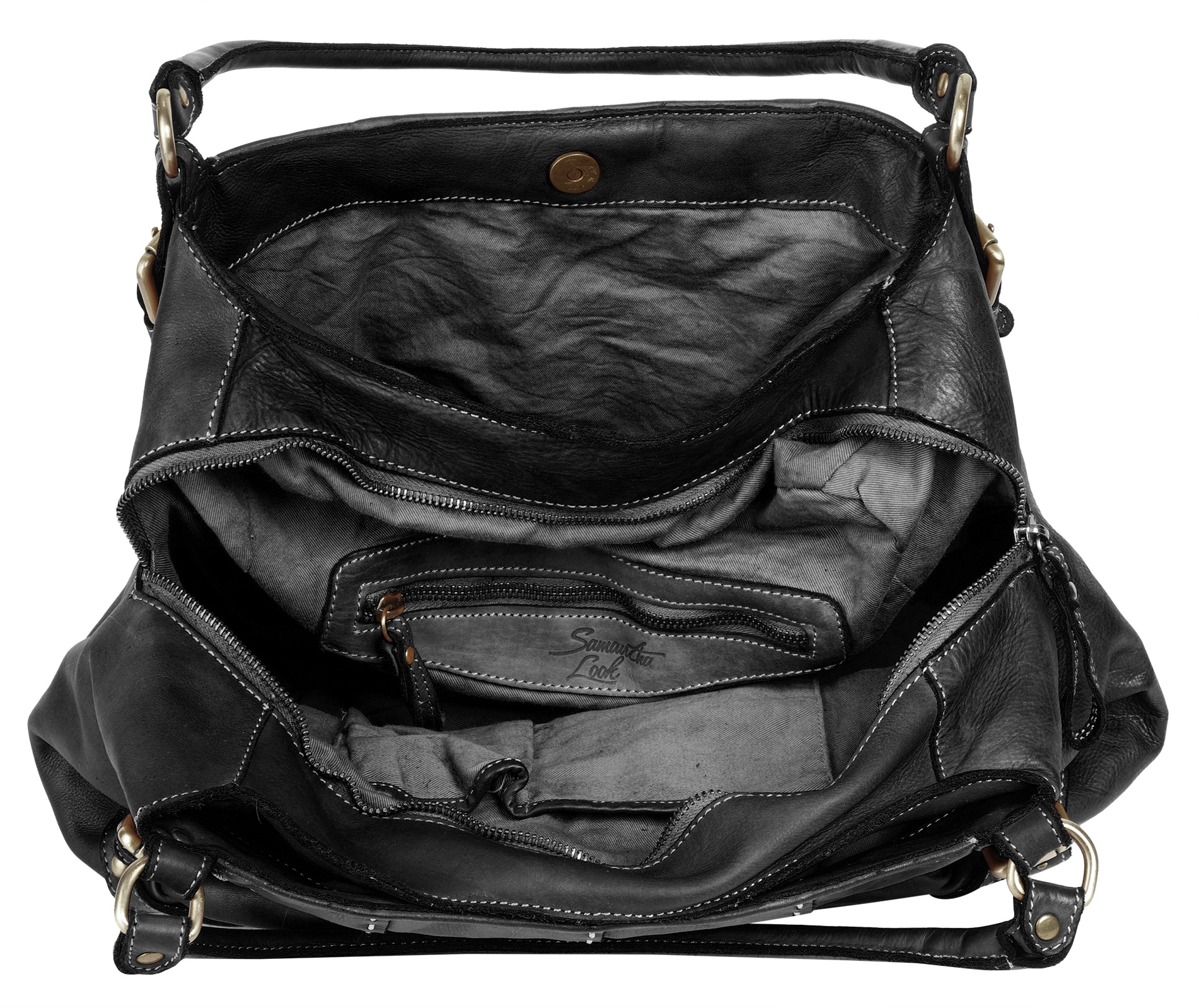 Samantha Look Shopper, echt Leder, Made in Italy