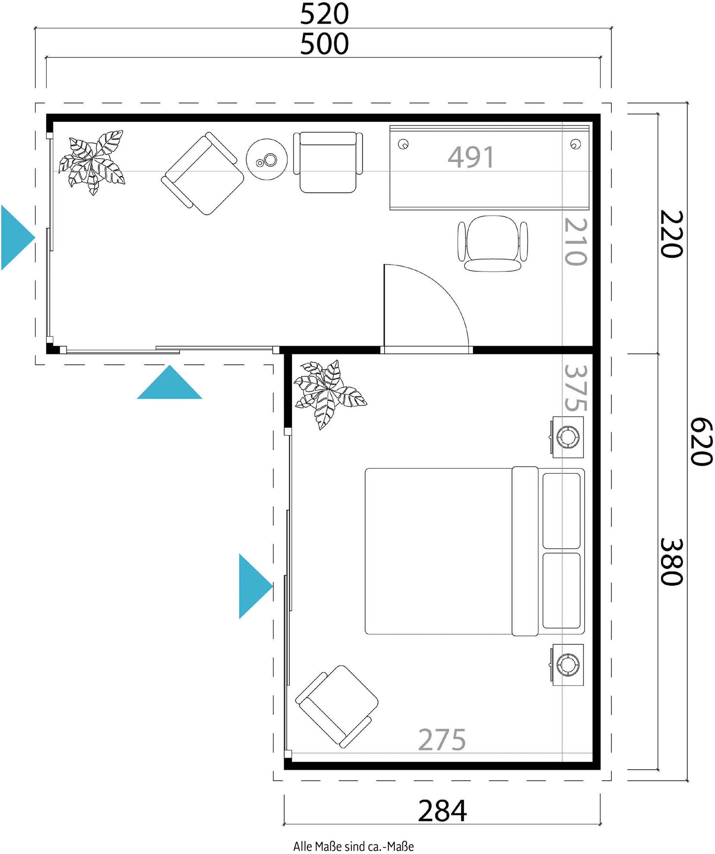 LASITA MAJA Gartenhaus »DOMEO«, (Set, inkl. Fussbodenbretter zum verlegen)