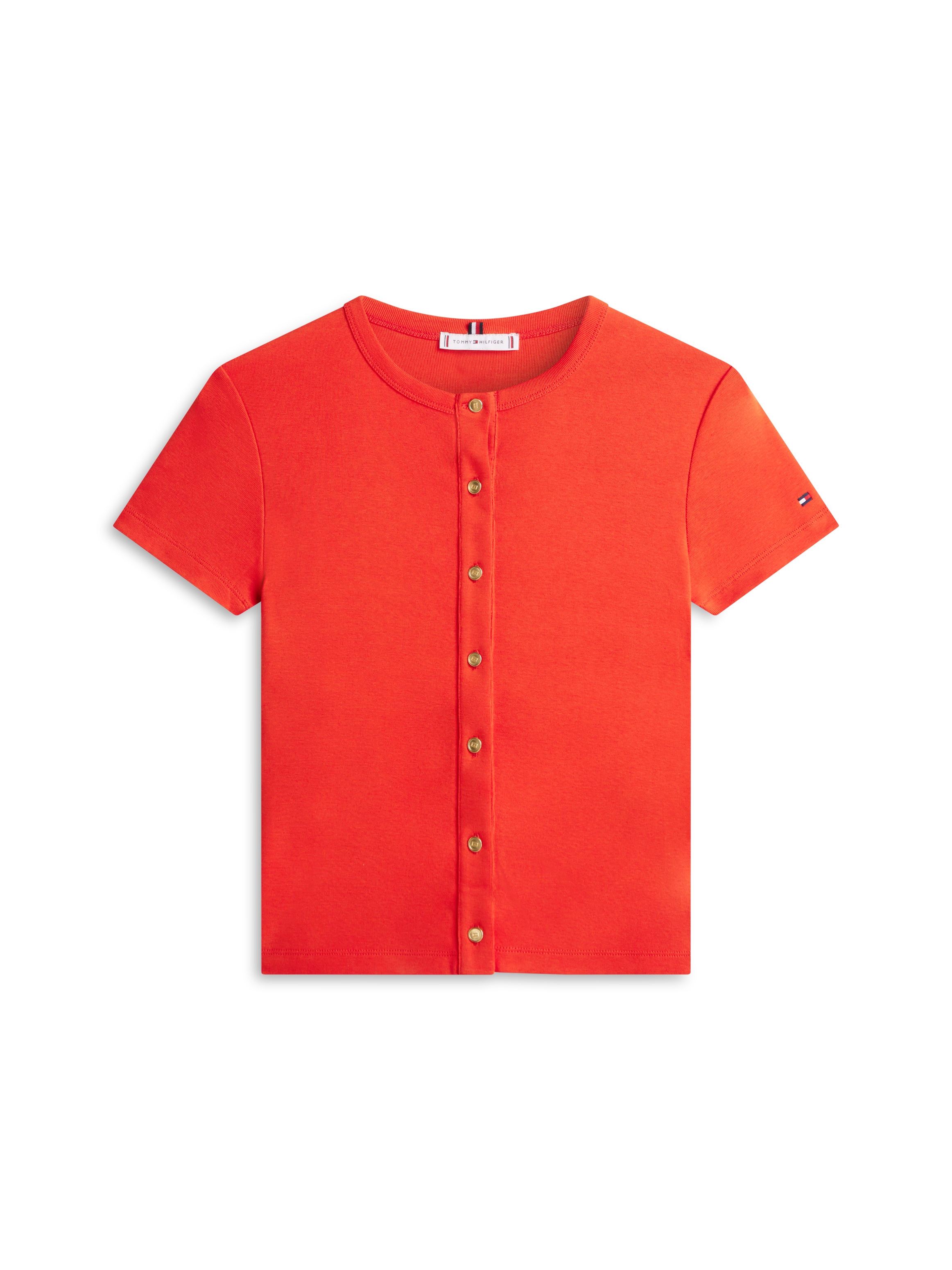 Tommy Hilfiger Kurzarmshirt »GOLD BUTTON SLIM SS TEE«