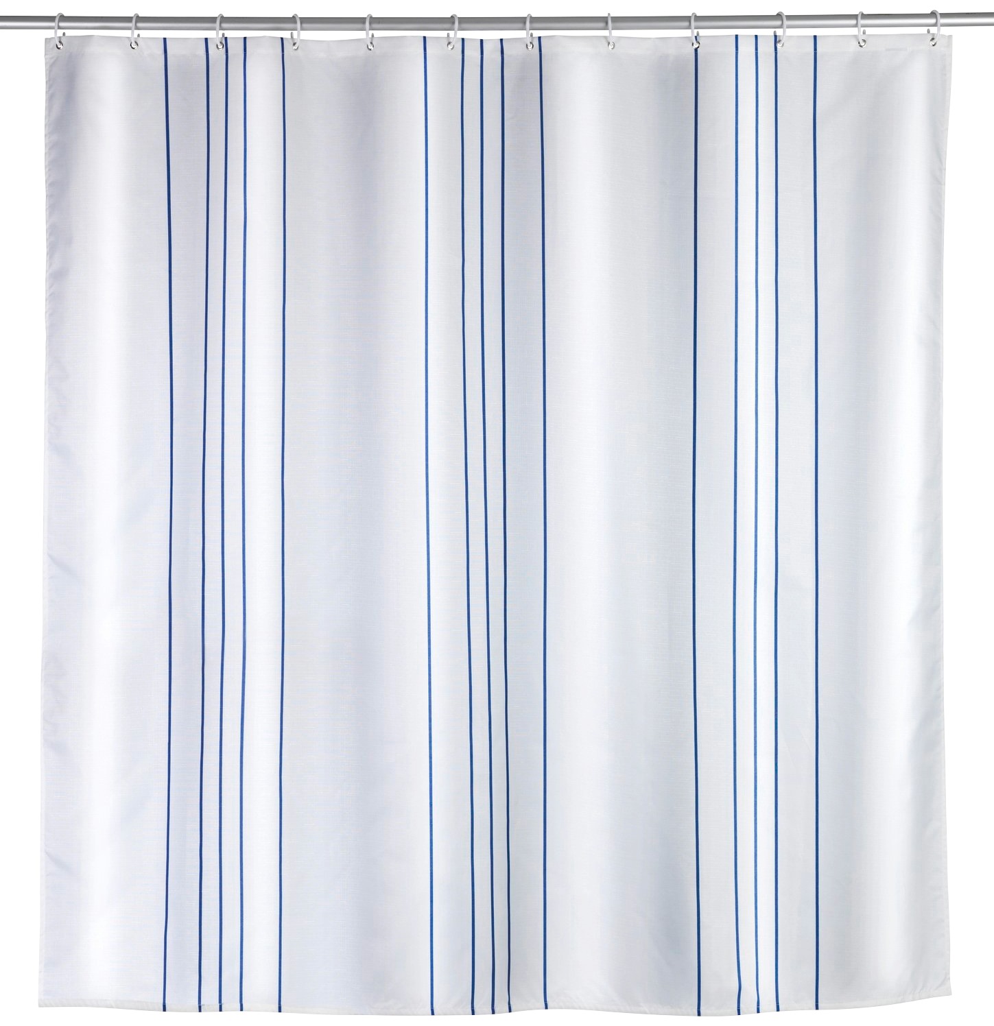 WENKO Duschvorhang »Linen Blue«, Breite 180 cm, Höhe 200 cm, Textil (Polyester)