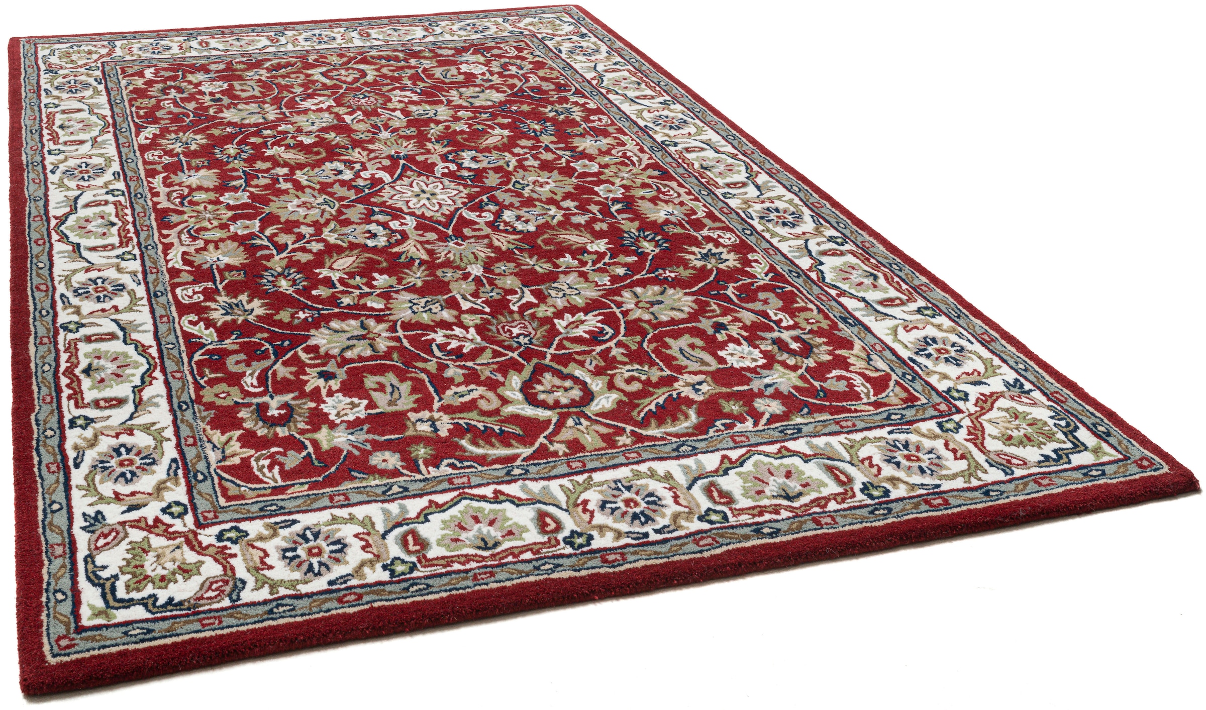 THEKO Wollteppich »Royal Orient Isfahan«, rechteckig, 14 mm Höhe, handgetuftet, Orient-Optik, reine Wolle