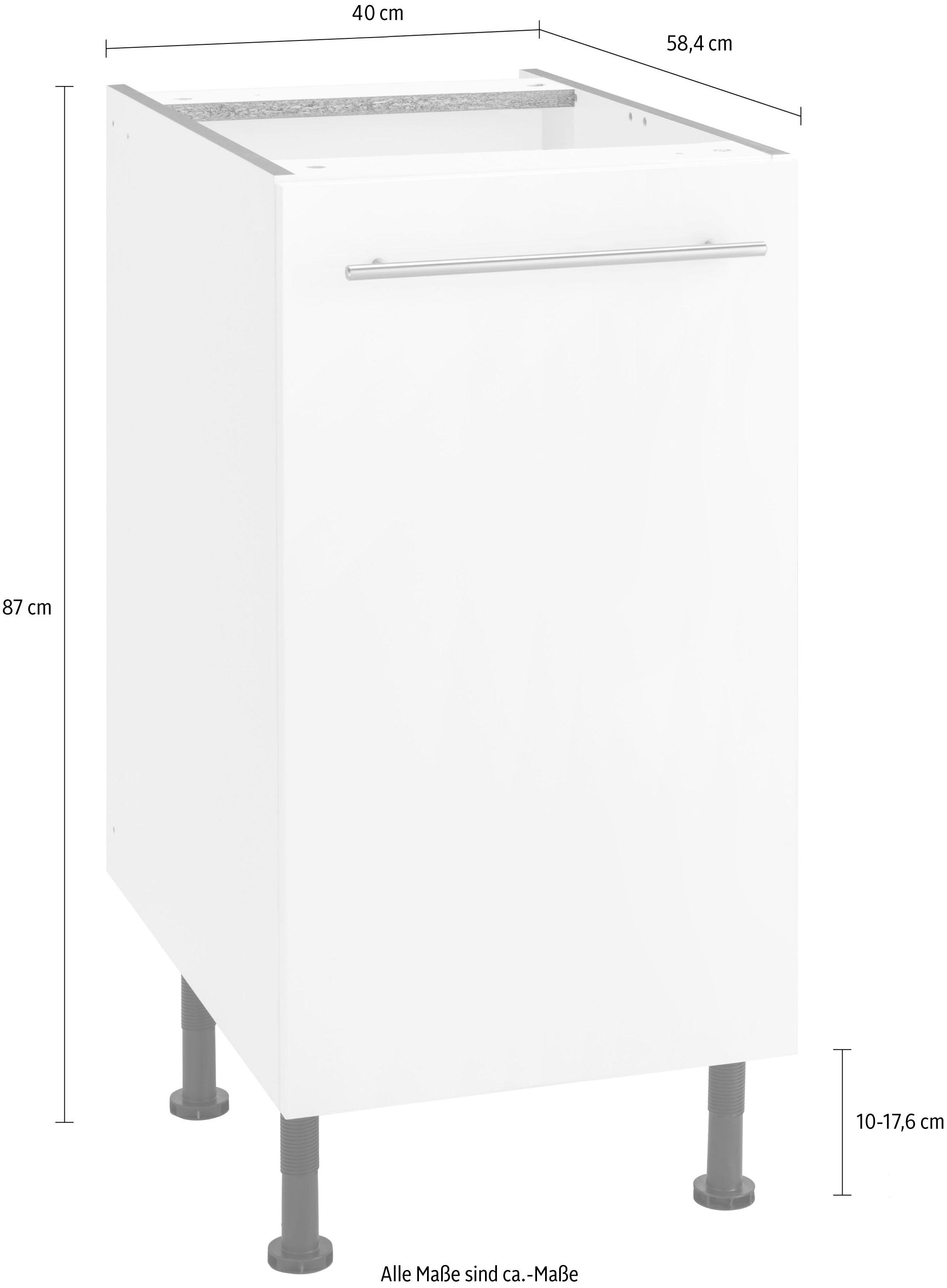 OPTIFIT Unterschrank »Bern« 50 cm breit, mit 1 Tür mit höhenverstellbaren Füßen, mit Metallgriff