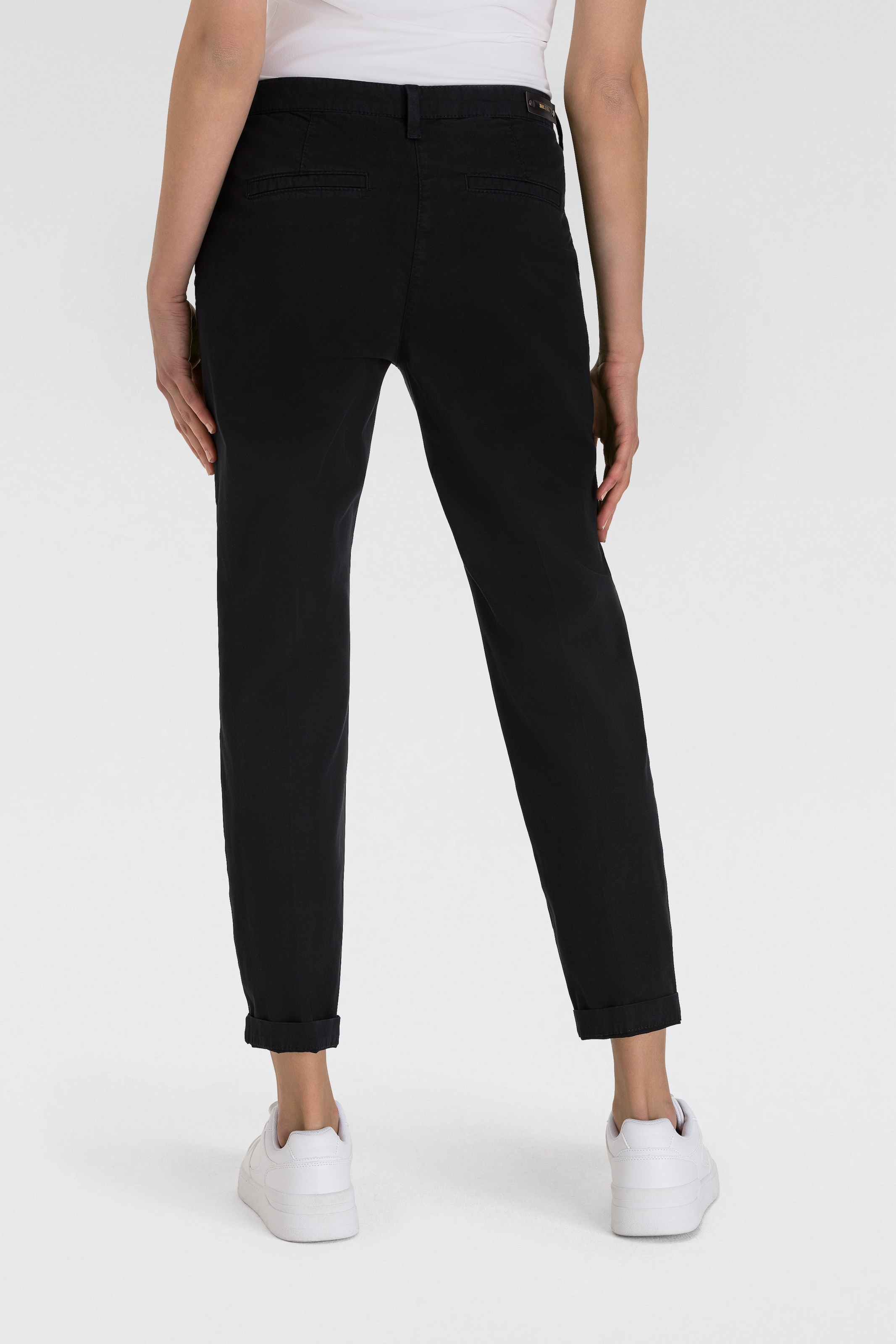 MAC Chinohose »CHINO turn up«, mit dezentem Glanz, elegant und sportiv zugleich