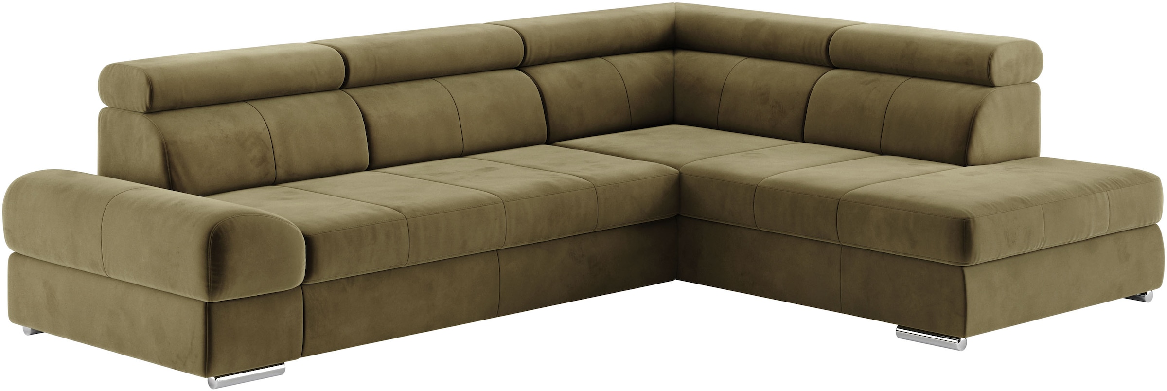 sit&more Ecksofa »Broadway L-Form«, mit verstellbaren Kopfteilen, wahlweise mit Bettfunktion