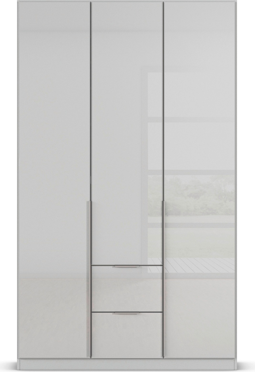 rauch Drehtürenschrank »Kleiderschrank Schrank Garderobe Wäscheschrank Schlafzimmer AGORDO«, (in zwei Griff-Farben mit Glasfront), mit Außenschubkästen, in 6 Breiten und 2 Höhen MADE IN GERMANY