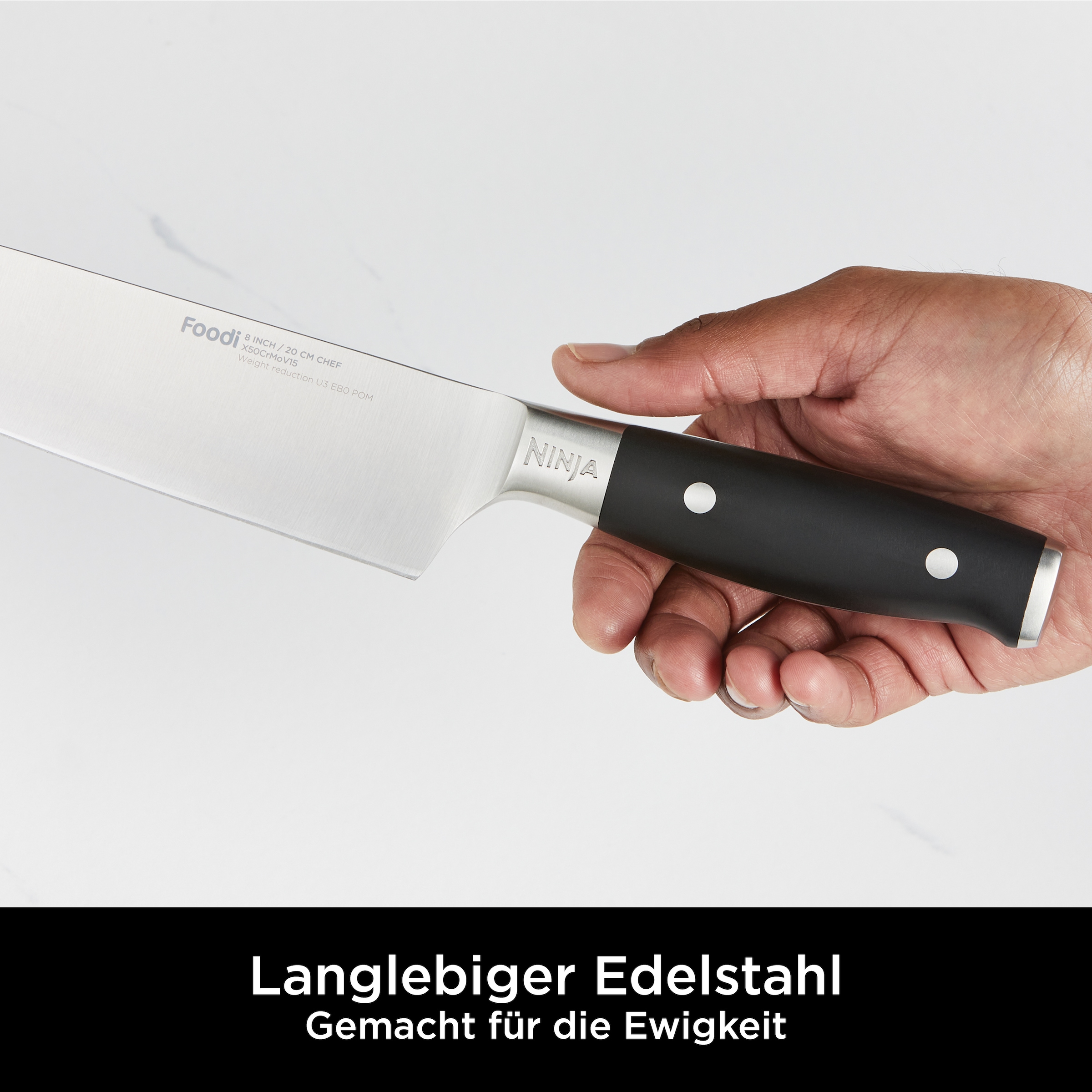 NINJA Messerblock »Ninja StaySharp Messerblock mit integriertem Schleifer K32006EU« 7 Stk. rostfreier deutscher Edelstahl, Präzisionsklingen, integr. Schleifer