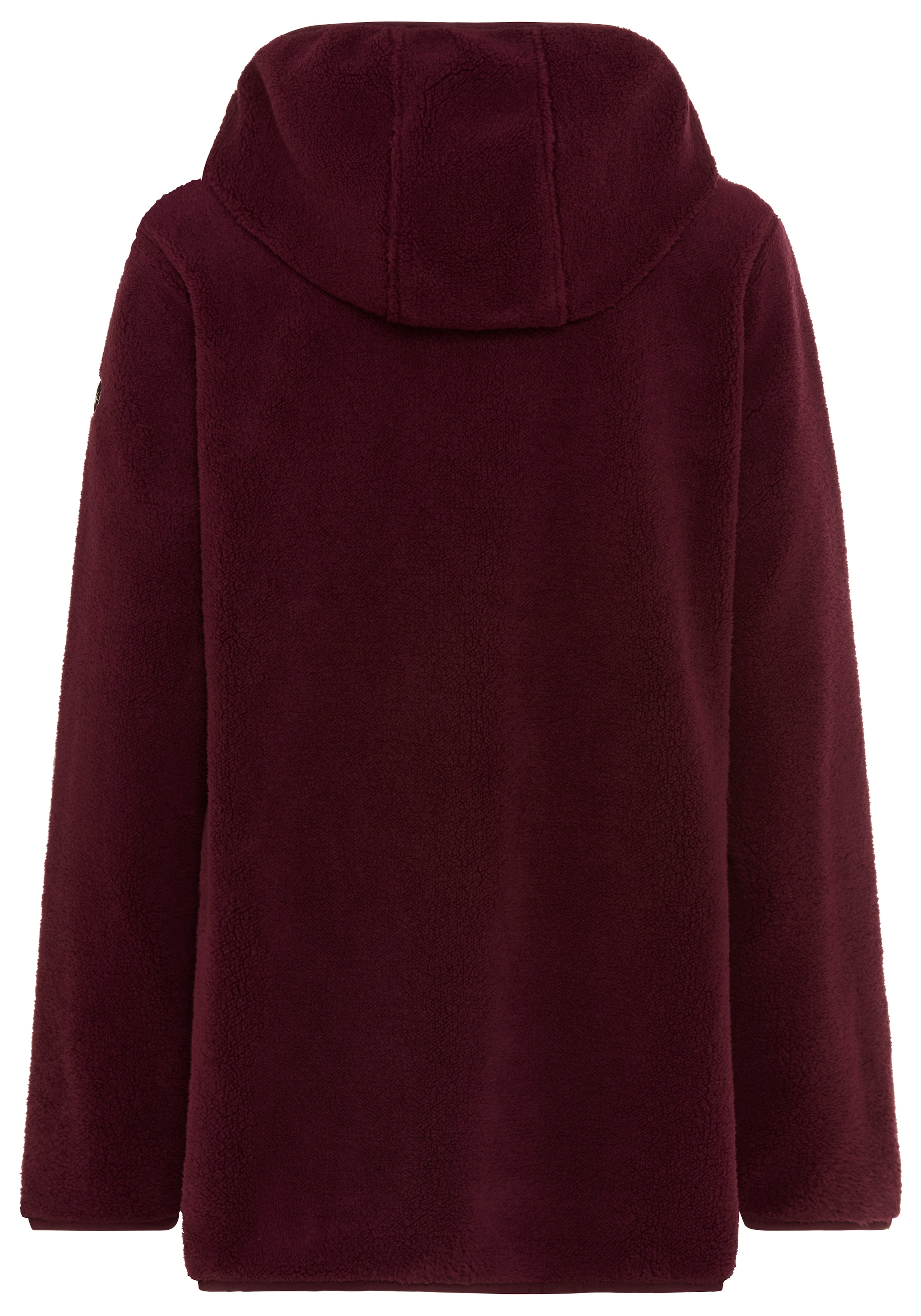 Polarino Fleecejacke mit Kapuze mit Kapuze, wärmendes Polyester-Fleece, atmungsaktiv, unifarben