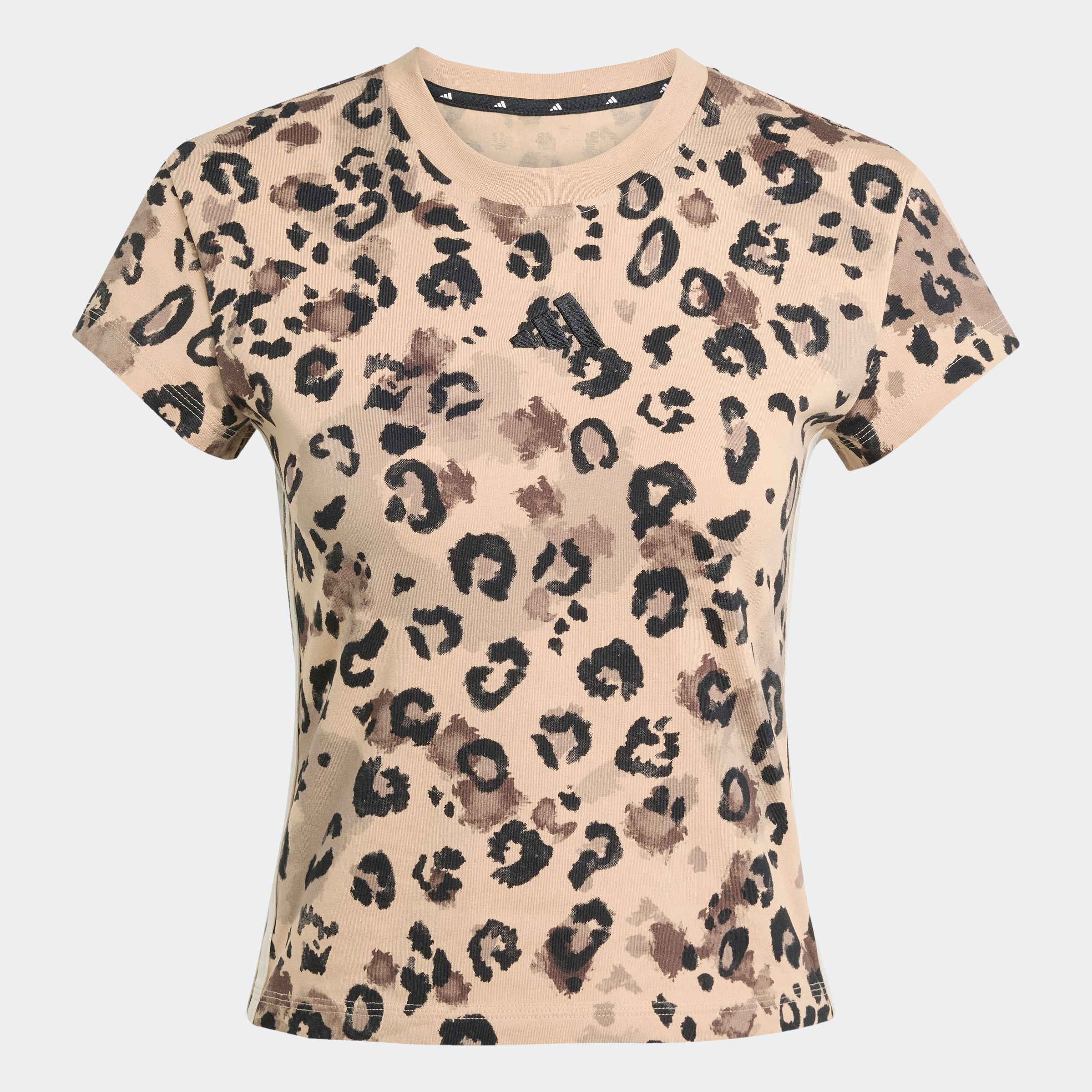 adidas Sportswear T-Shirt »ANIMAL PRINT 3-STRIPES« sportlicher Schnitt, kurze Ärmel, mit Leopardenprint