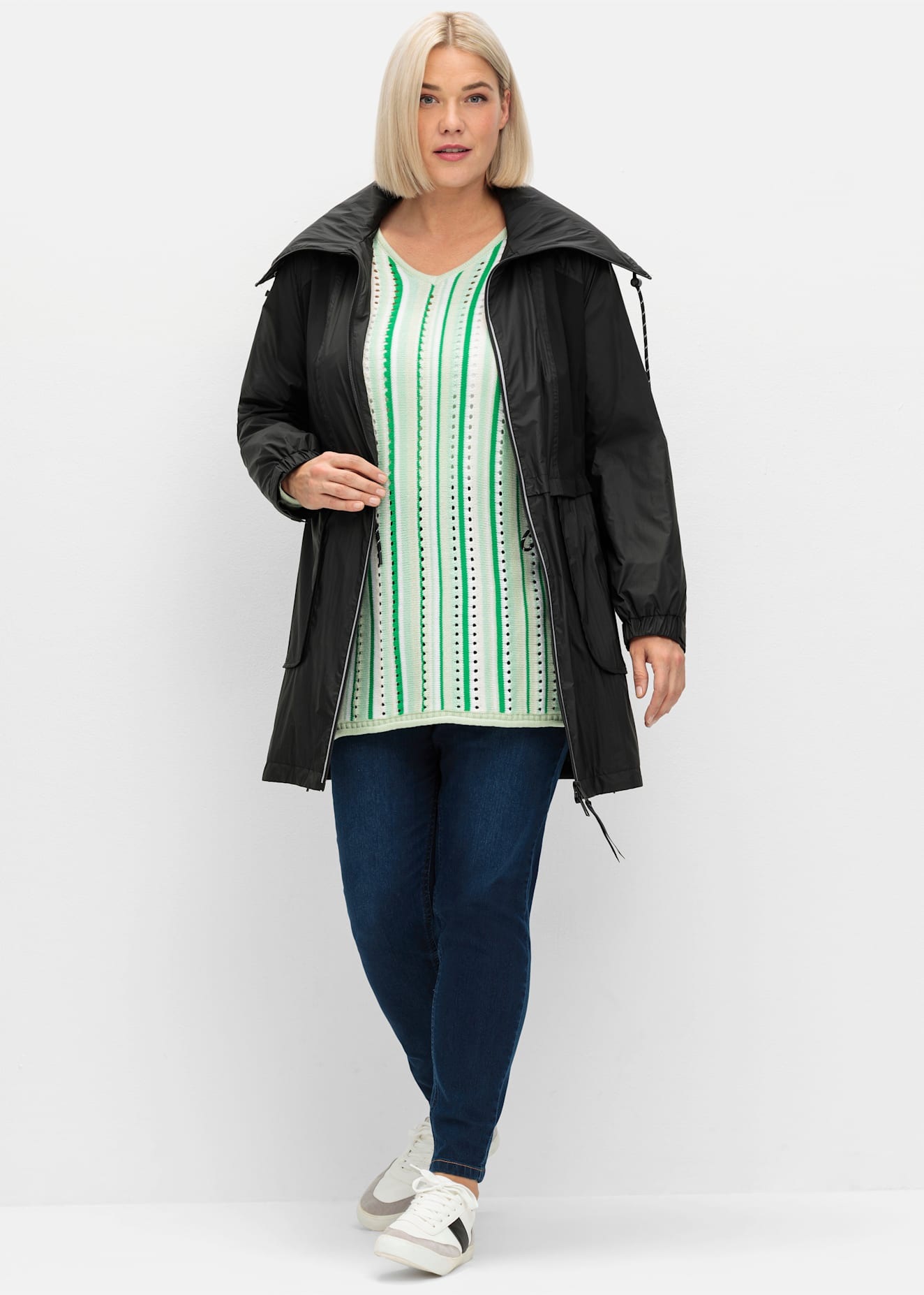Sheego Outdoorjacke, ohne Kapuze
