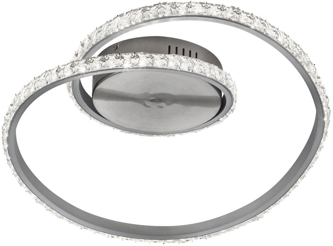 TRIO Leuchten LED Deckenleuchte »Rubin«, LED-Board, 1 St., Warmweiß, Fernbedienung,integrierter Dimmer,Nachtlicht,RGBW-Farbwechsler