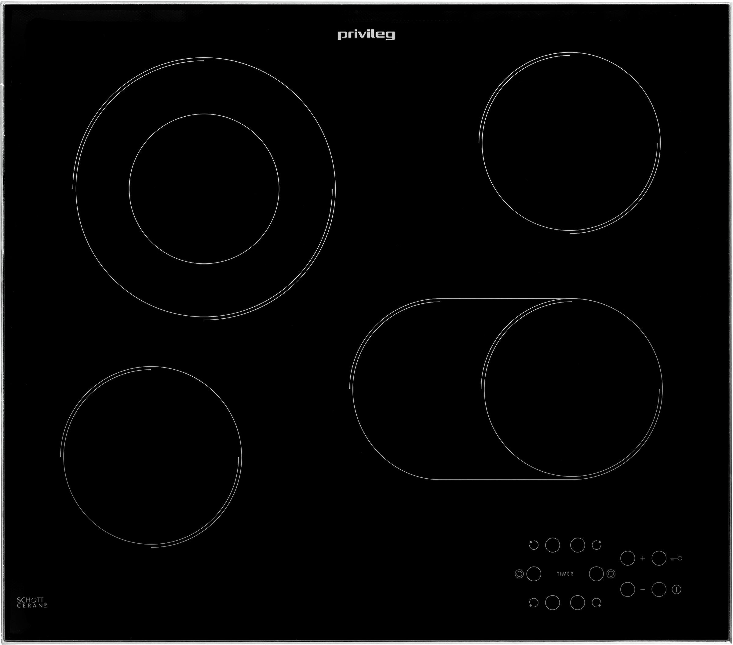 Privileg Backofen-Set »BAKO Turn&Cook 450 BLACK«, PBWR6 OP8V2 BLG, mit Teilauszug, Pyrolyse-Selbstreinigung