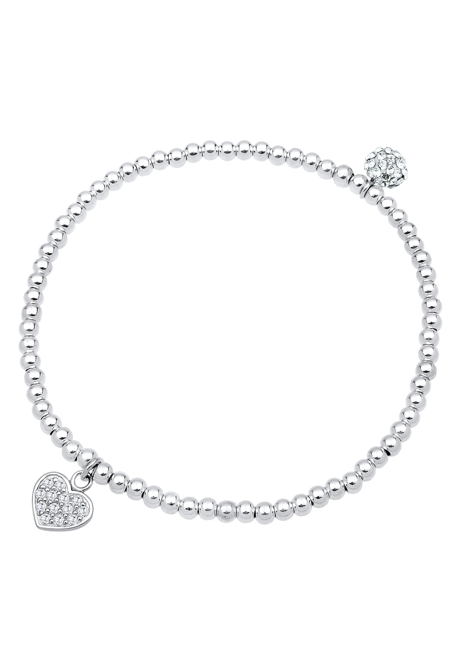 Elli Armkette »Armband Herz Symbol Kristalle 925 Silber«