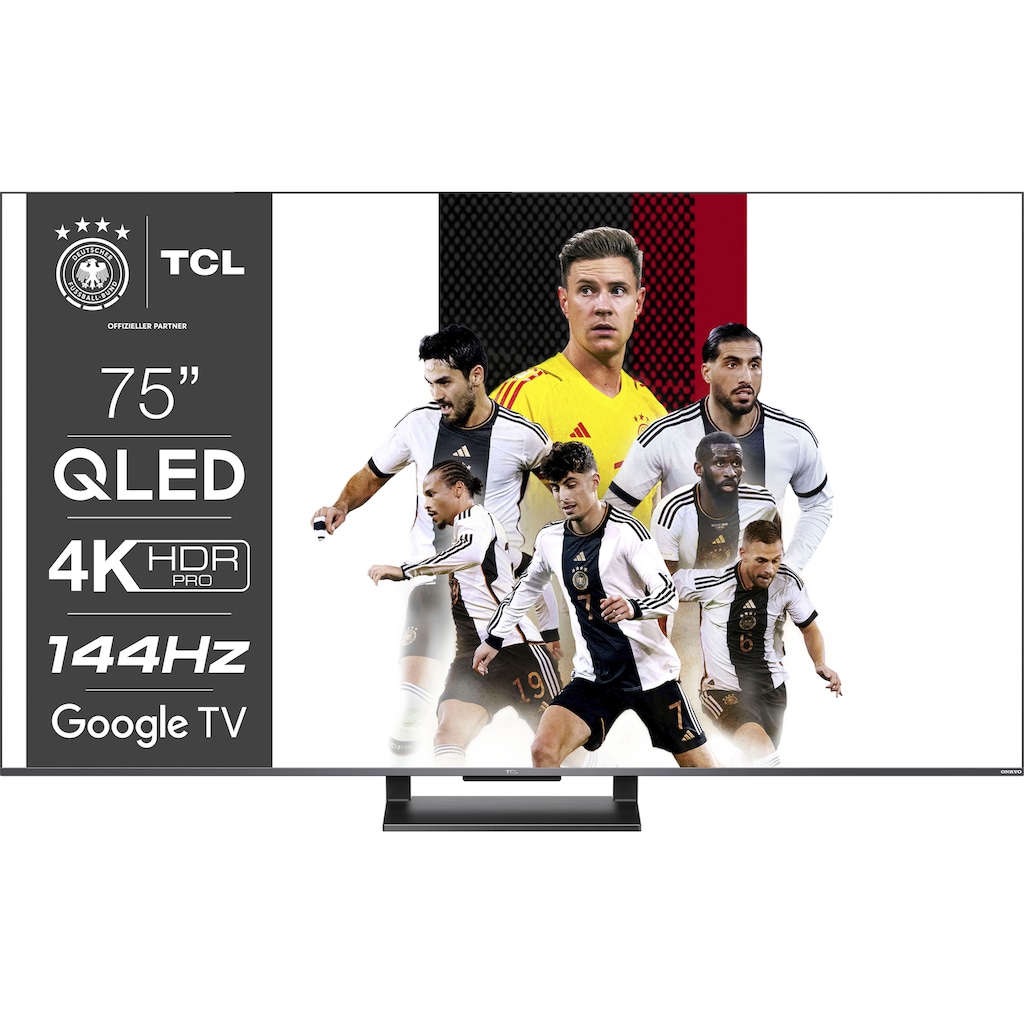 TCL QLED-Fernseher »75C731X2«, 189 cm/75 Zoll, 4K Ultra HD, Smart-TV-Google TV
