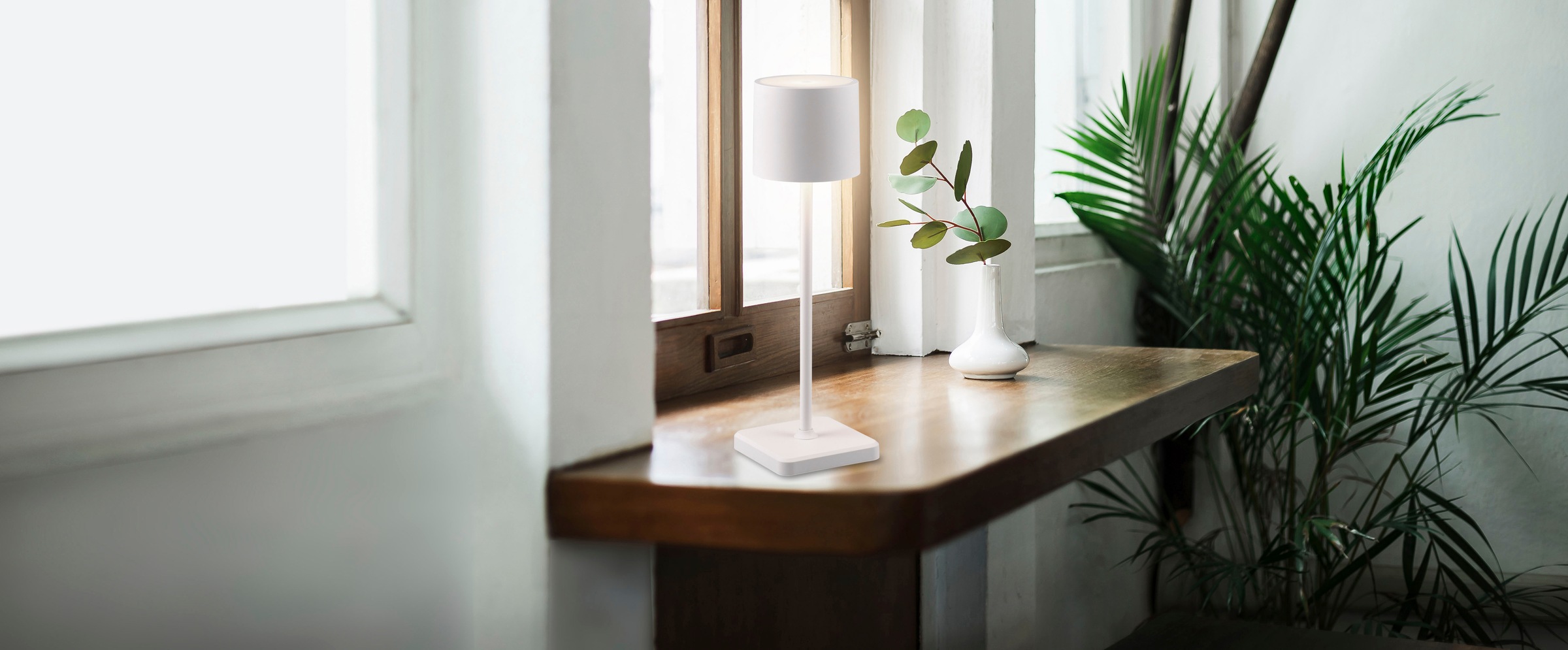 REALITY Leuchten LED Außen-Tischleuchte »Fernandez«, LED fest integriert, dimmbar, Lichtfarbe einstellbar, USB Ladestation