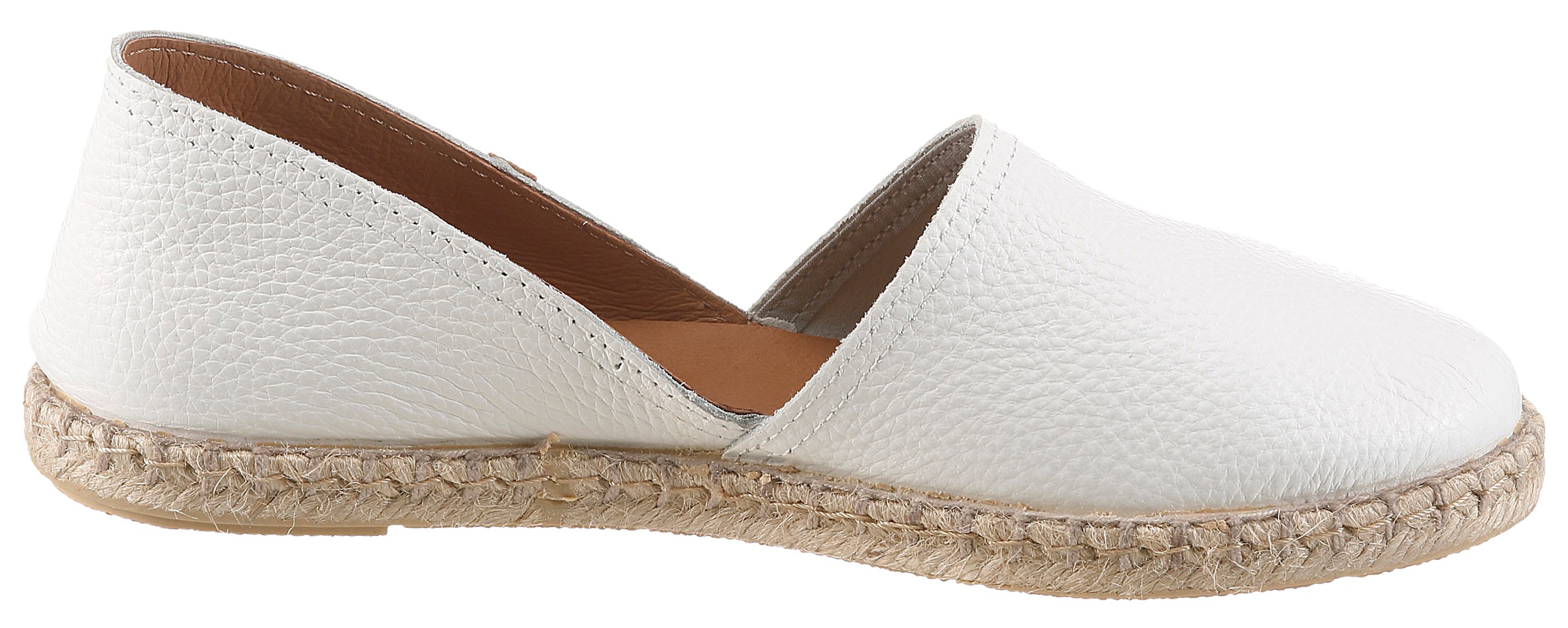 VERBENAS Espadrille »CARMEN«  Slipper, Sommerschuh, Urlaubsschuh, Flat mit Rahmennaht