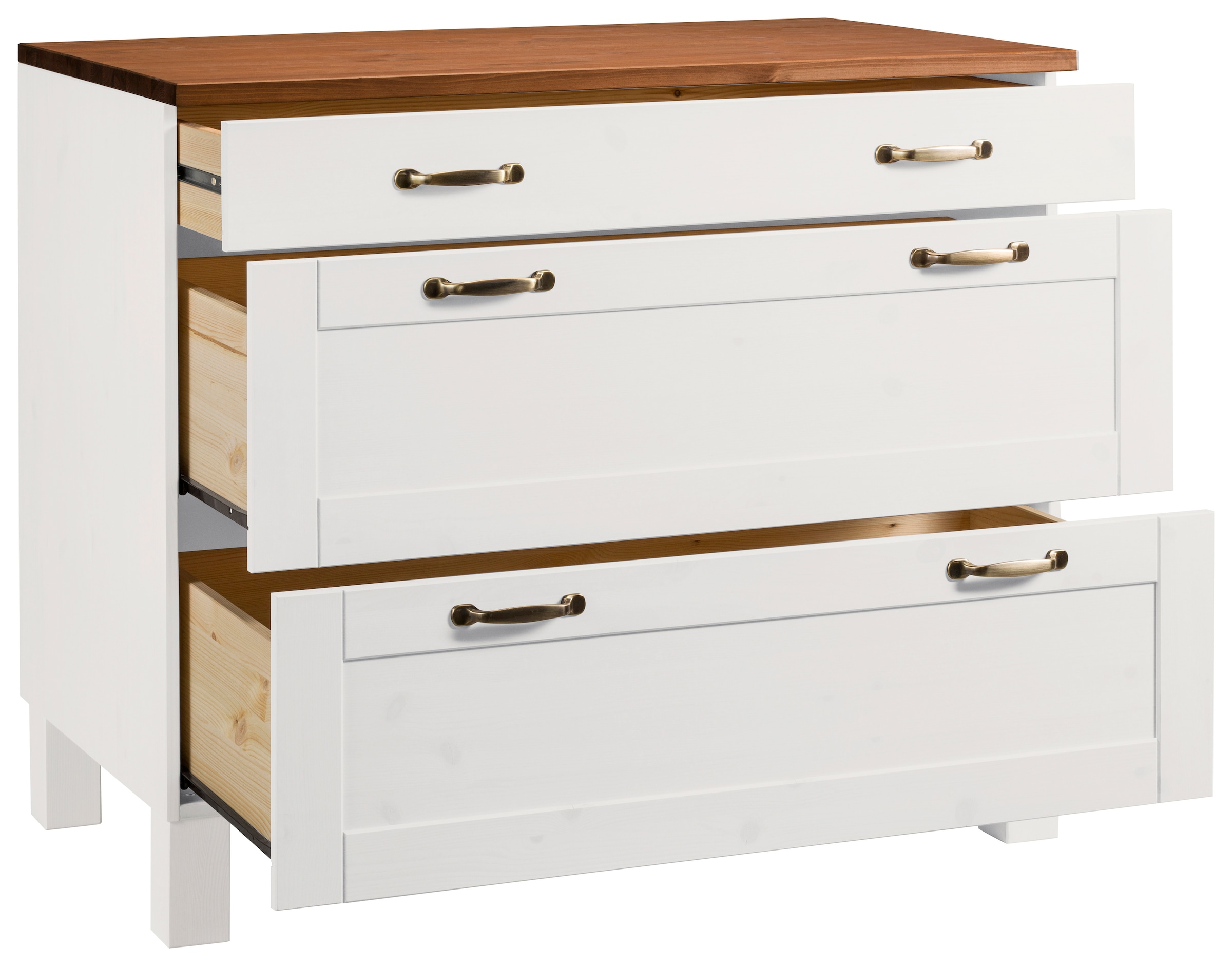 Home affaire Unterschrank »Alby«, Breite 100 cm, 3 Schubladen