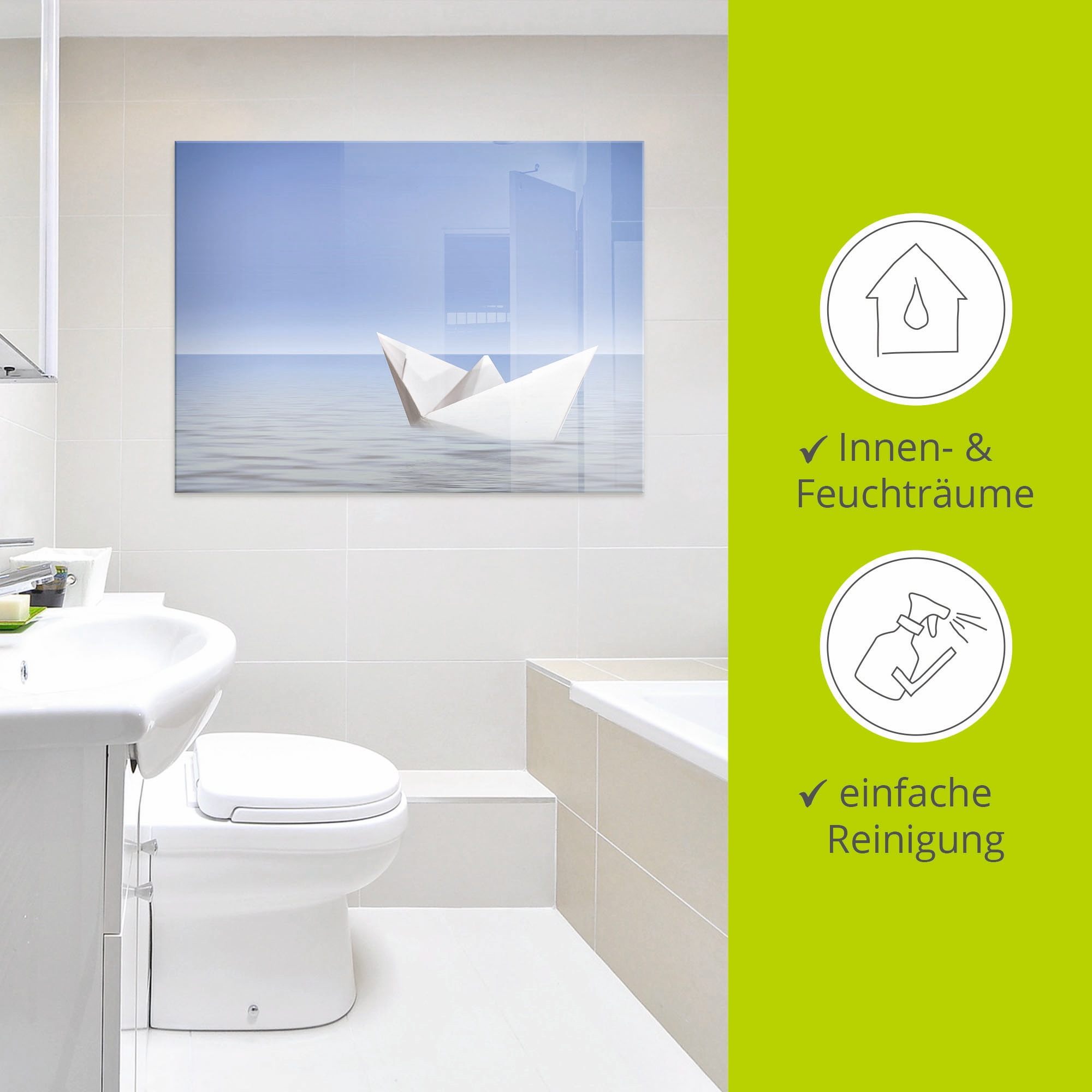 Artland Glasbild »Auf dem Meer« Boote & Schiffe 1 Stk. tlg. in verschiedenen Größen