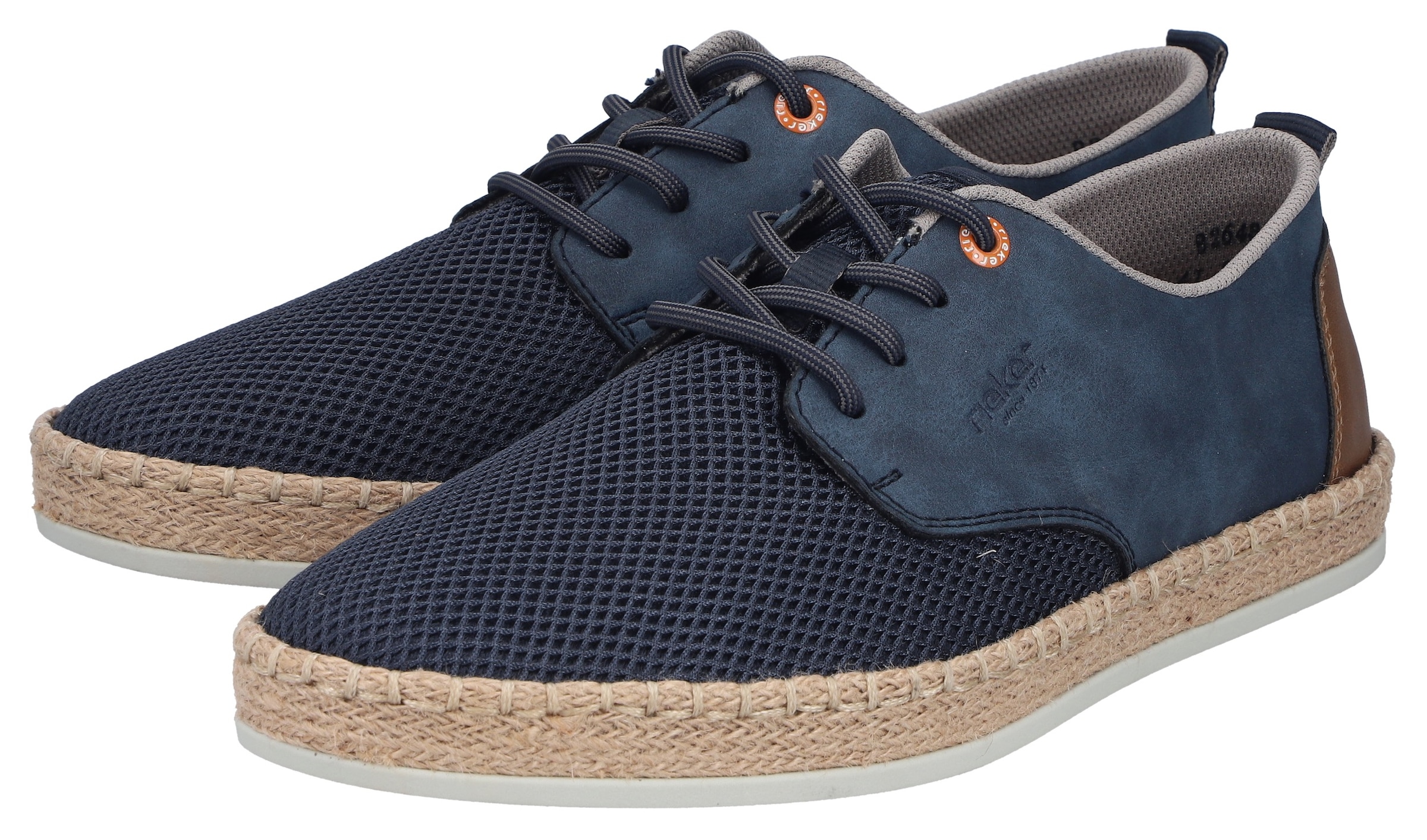 Rieker Schnürschuh  Halbschuh, Sneaker, Schnürer mit Bastumrahmung an der Laufsohle