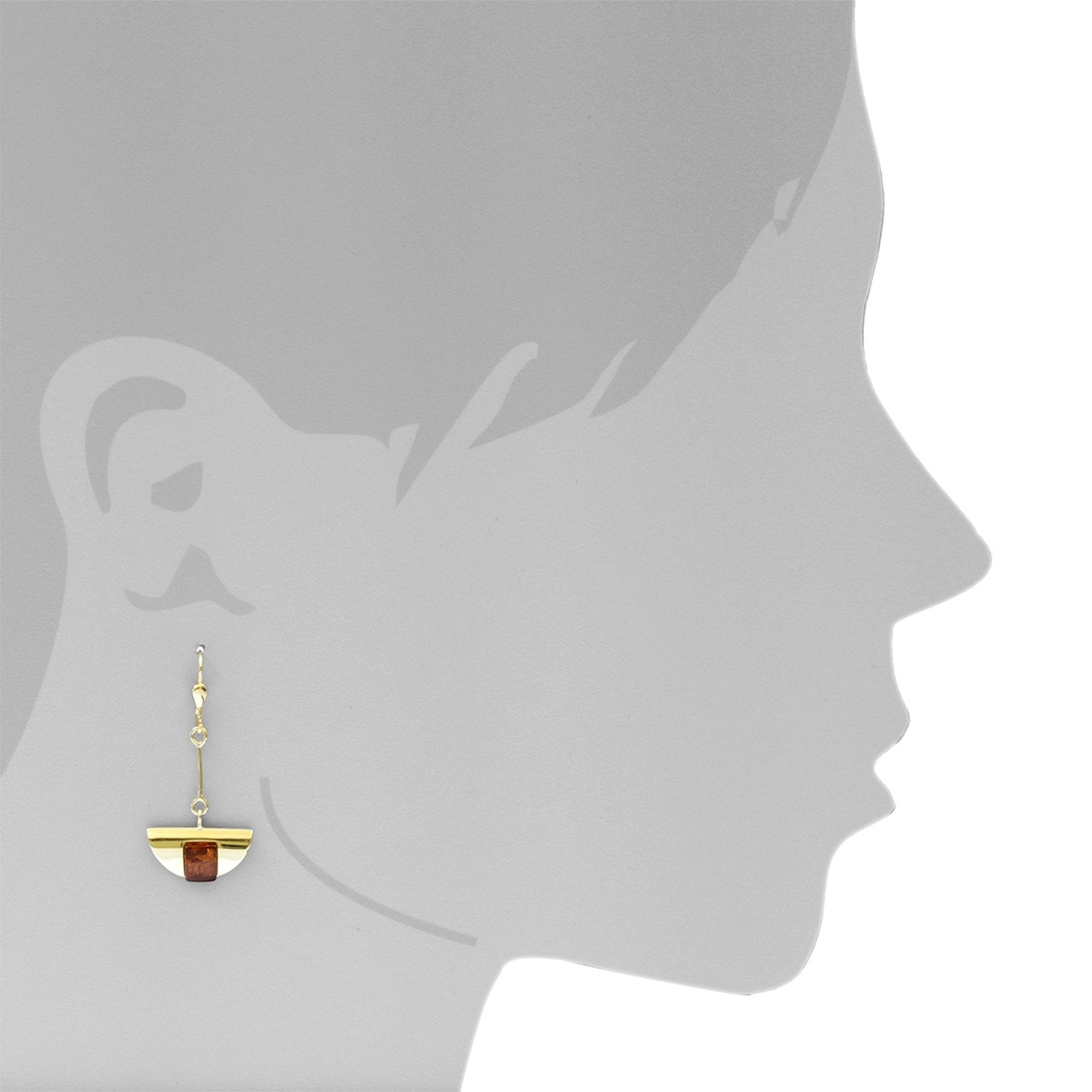 OSTSEE-SCHMUCK Paar Ohrhänger »- Klara - Gold 333/000 - Bernstein«