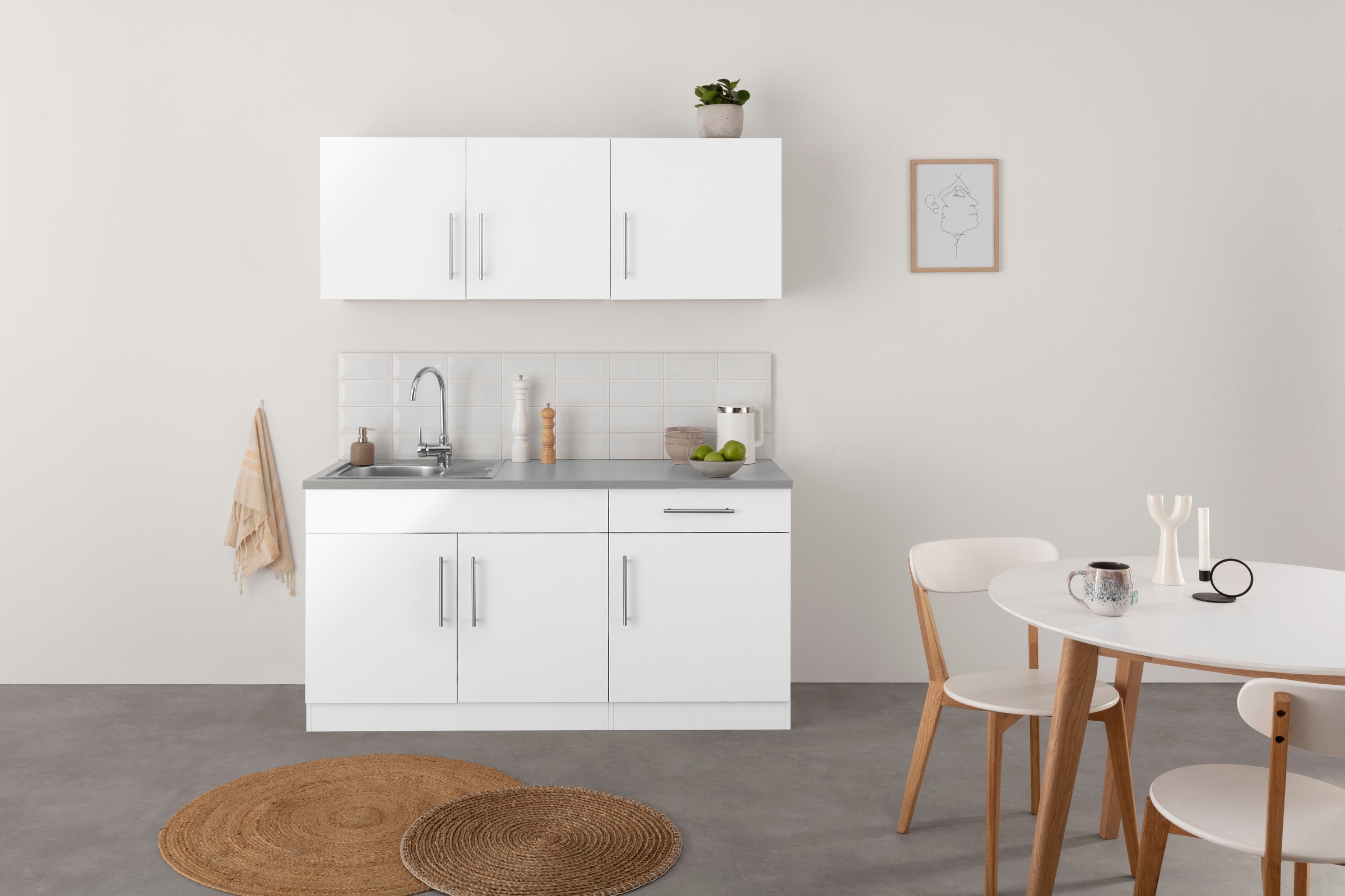 wiho Küchen Pantryküche »Cali«, ohne E-Geräte, Breite 160 cm